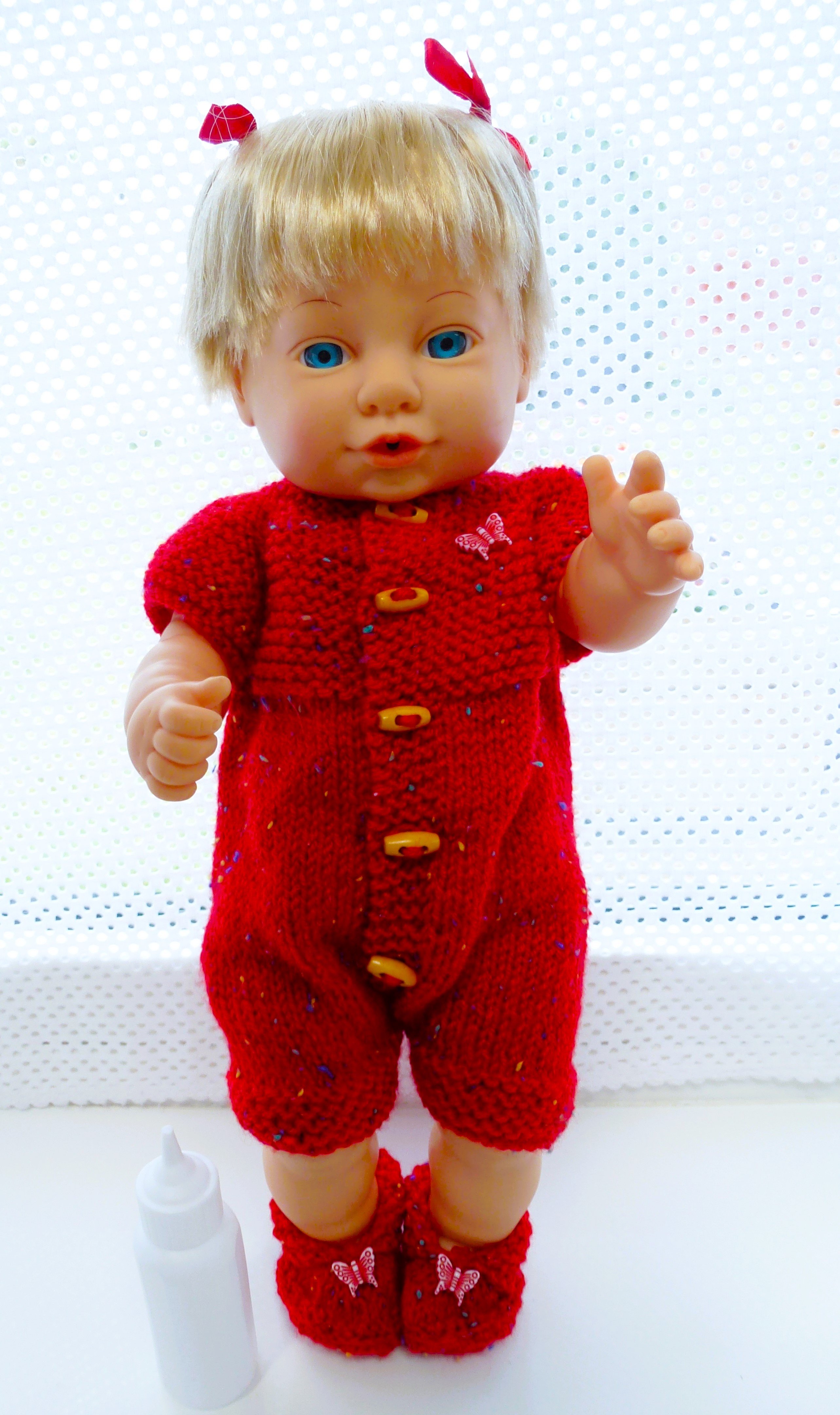 DRESSED 16" DOLLS With Outfits - Hand Knitted