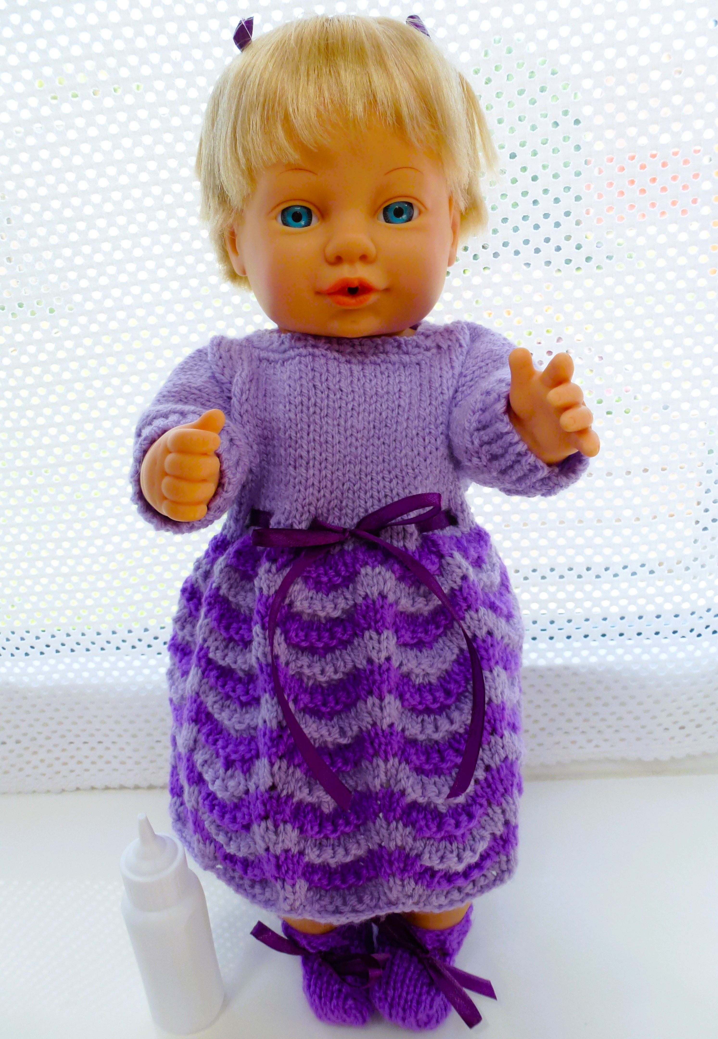 DRESSED 16" DOLLS With Outfits - Hand Knitted