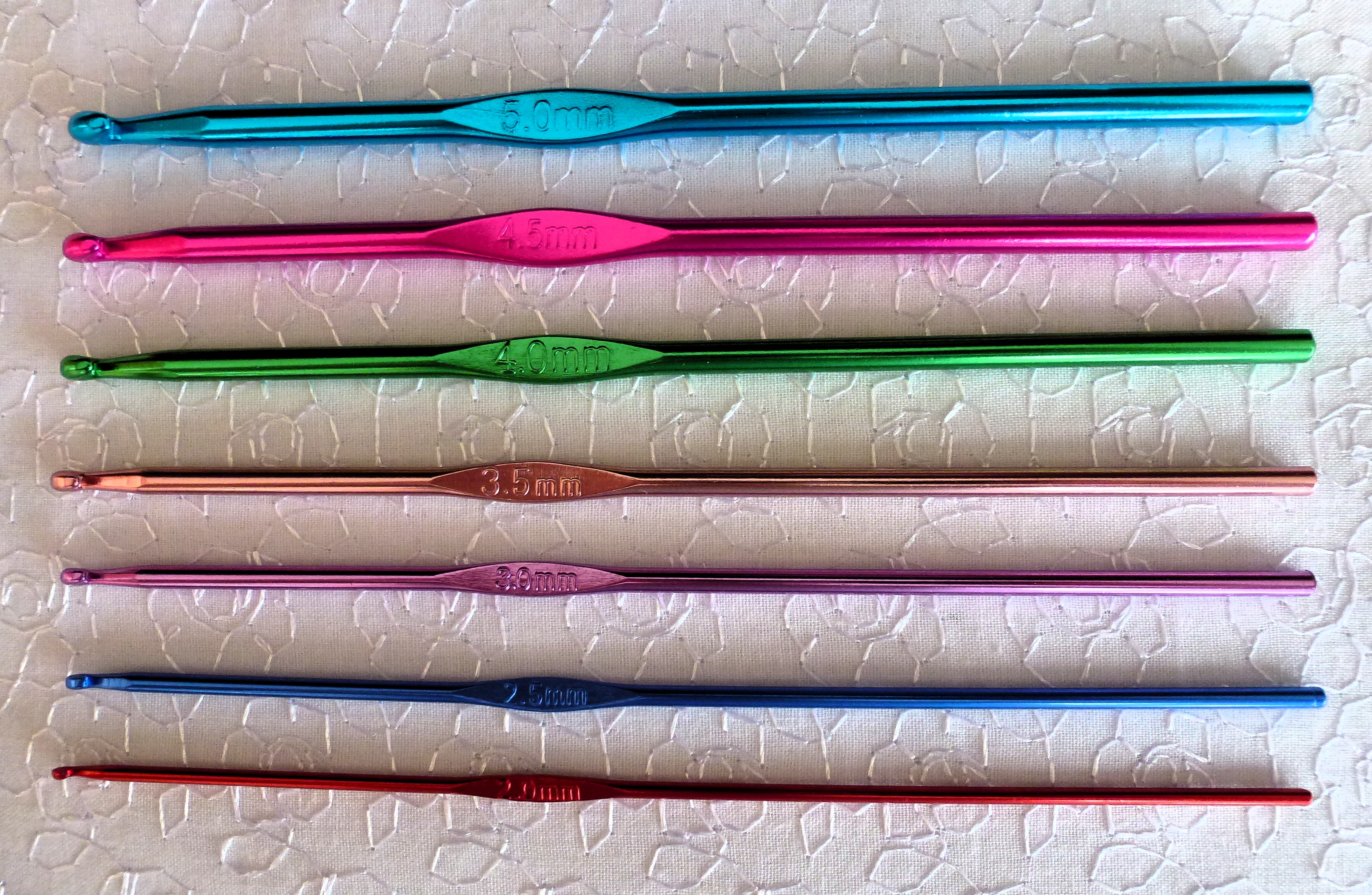 ALUMINIUM Crochet Hook Set - 7 Piece