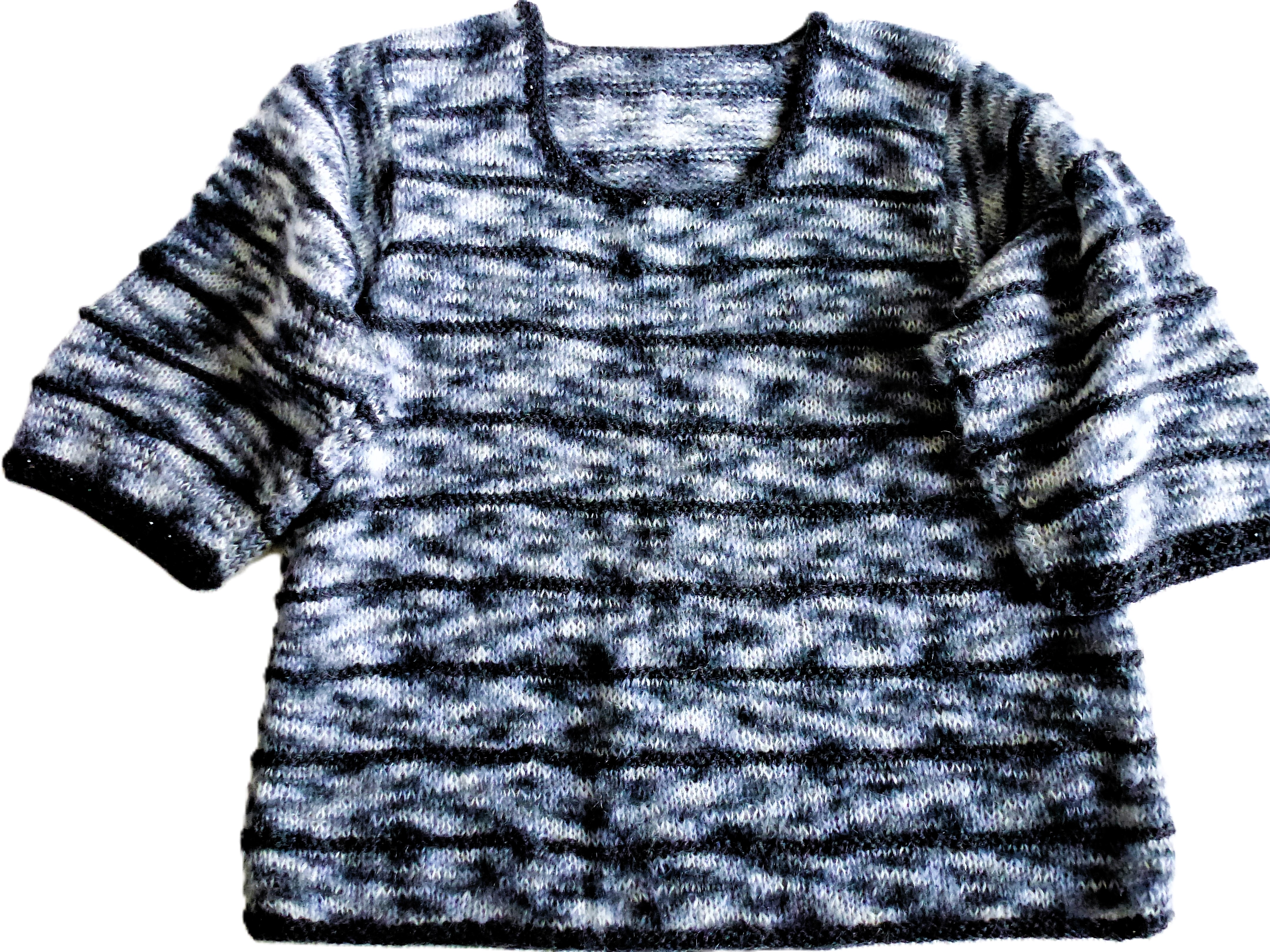 ADULT Sweater With Swarovski Crystals - Hand Knitted