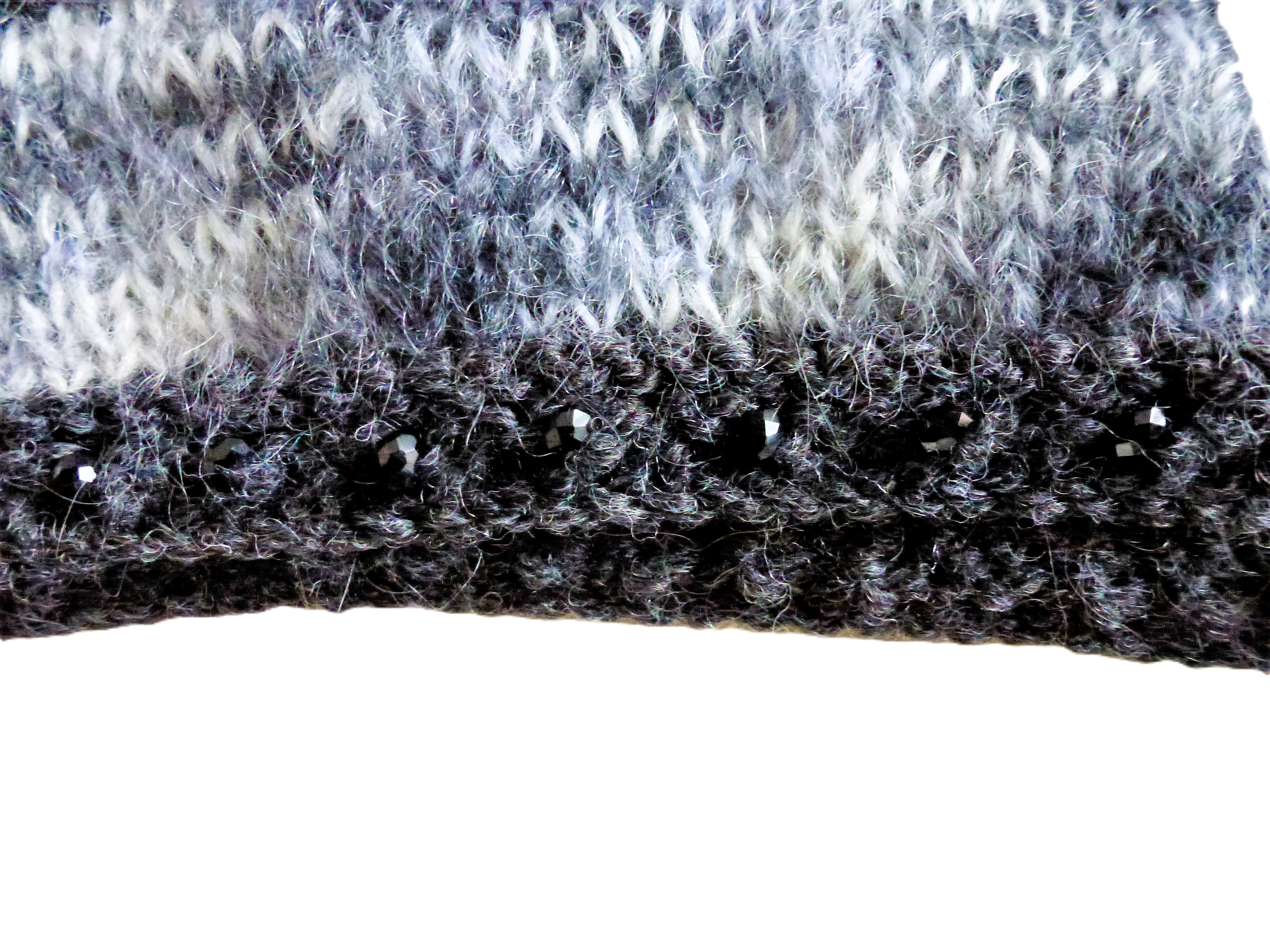 ADULT Sweater With Swarovski Crystals - Hand Knitted