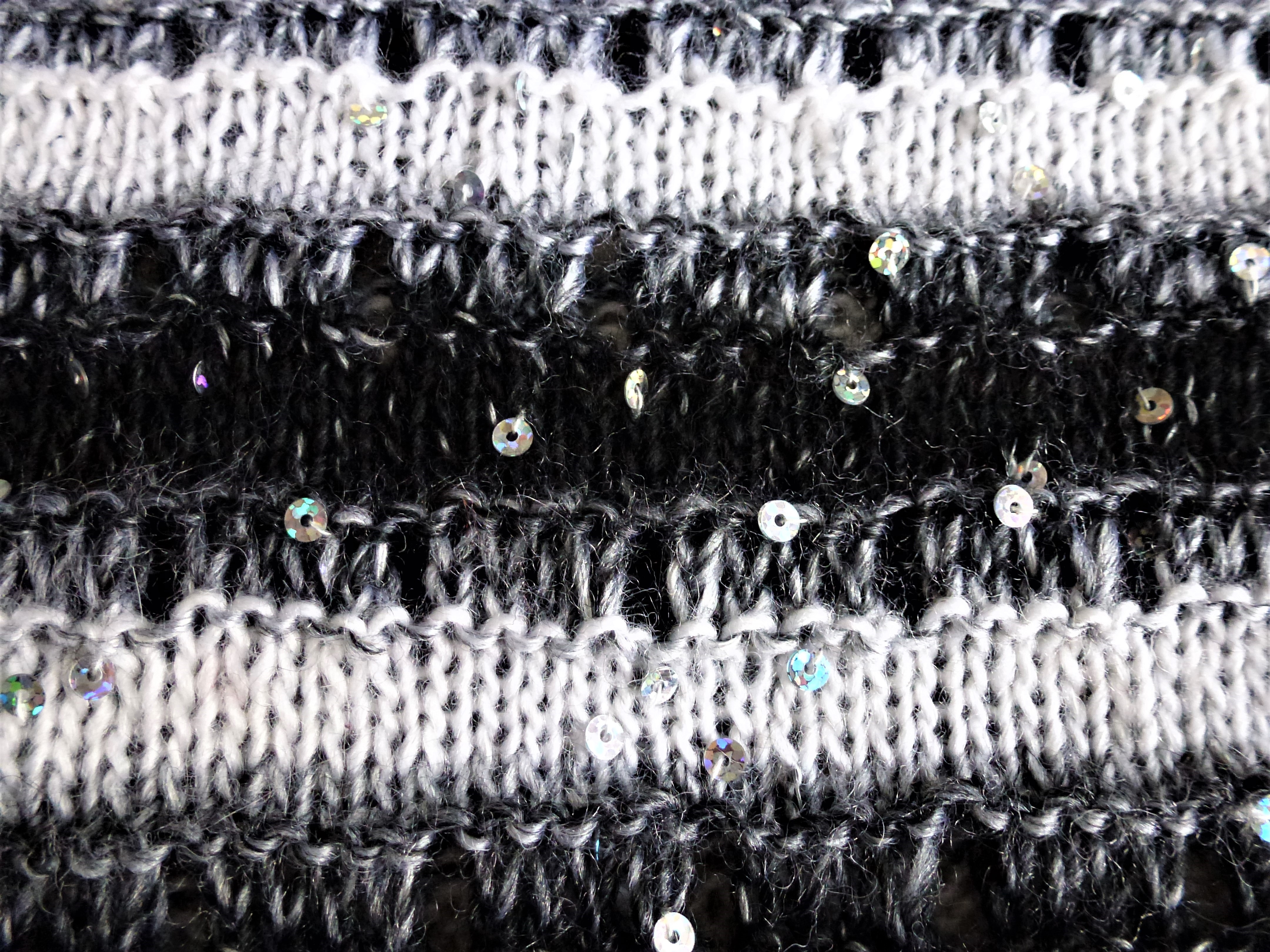 ADULT Sweater With Sequins - Hand Knitted