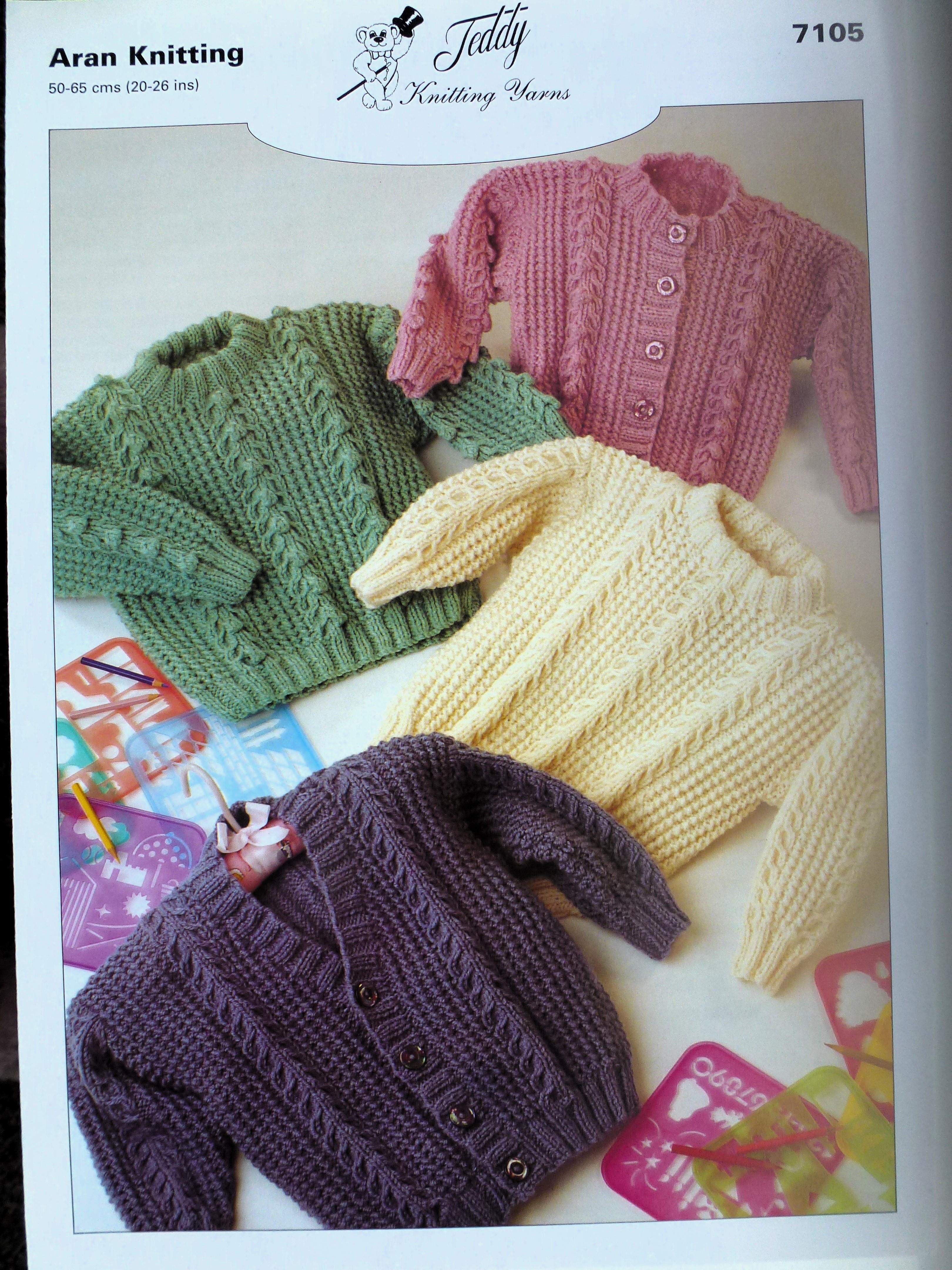 Teddy ARAN Baby/Child Knitting Patterns