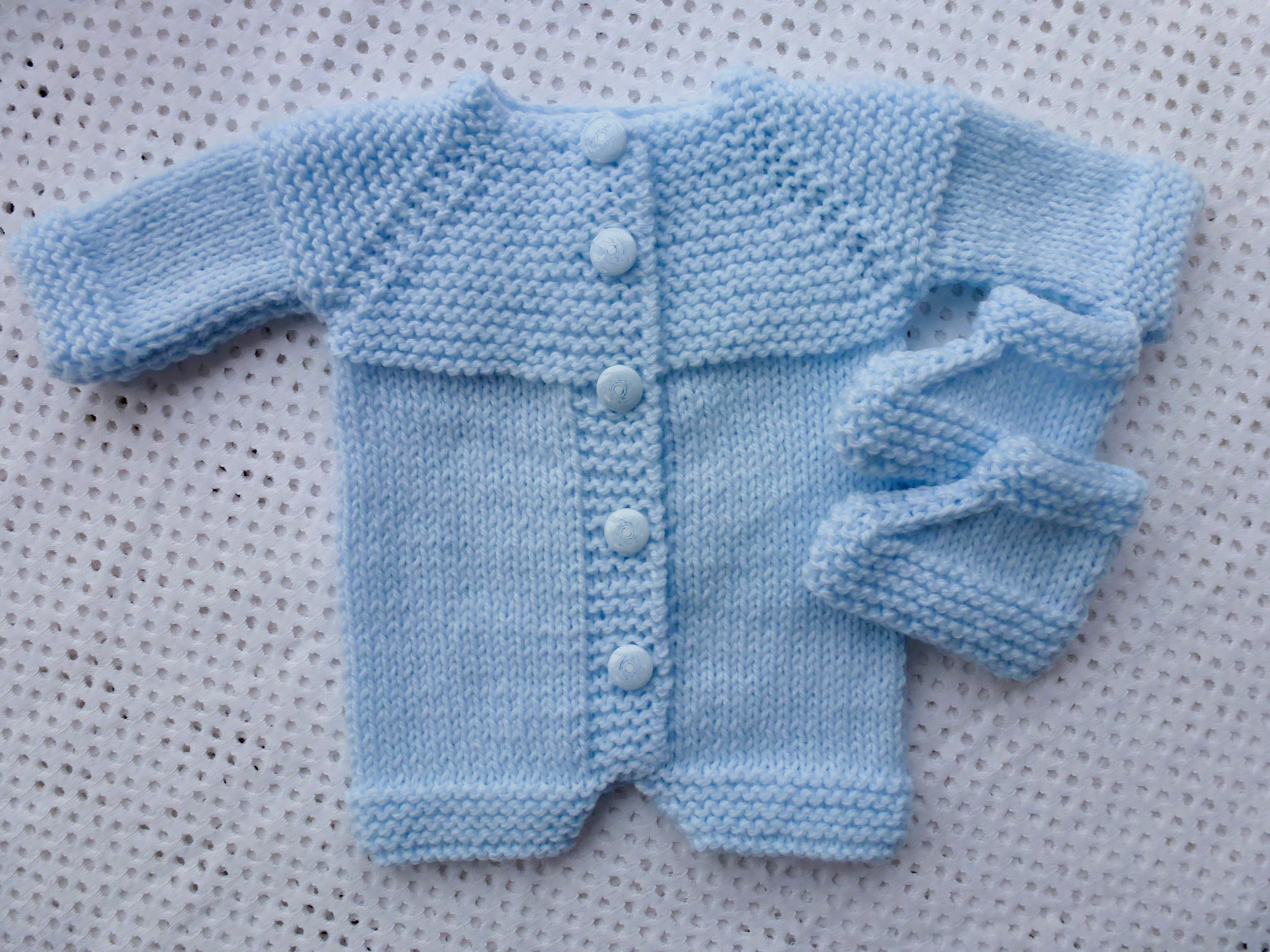 PREMATURE Baby Garments With Boots - Hand Knitted