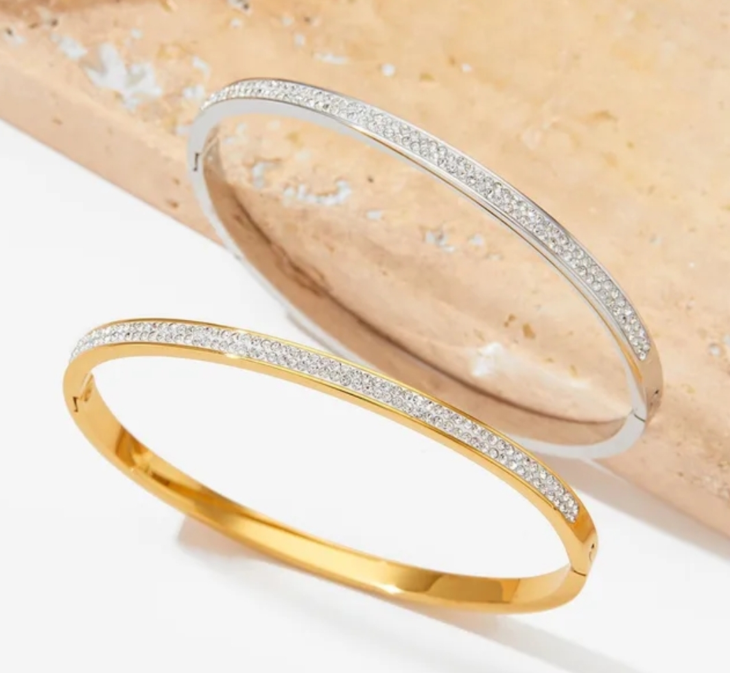 DOUBLE ZIRCON bangle 