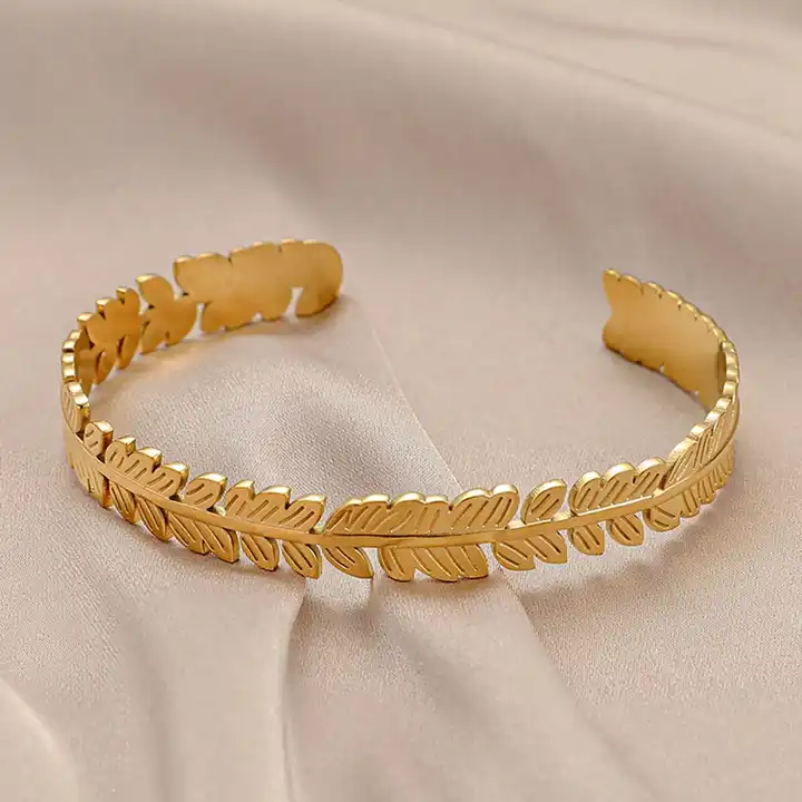 THIN LEAF open bangle 