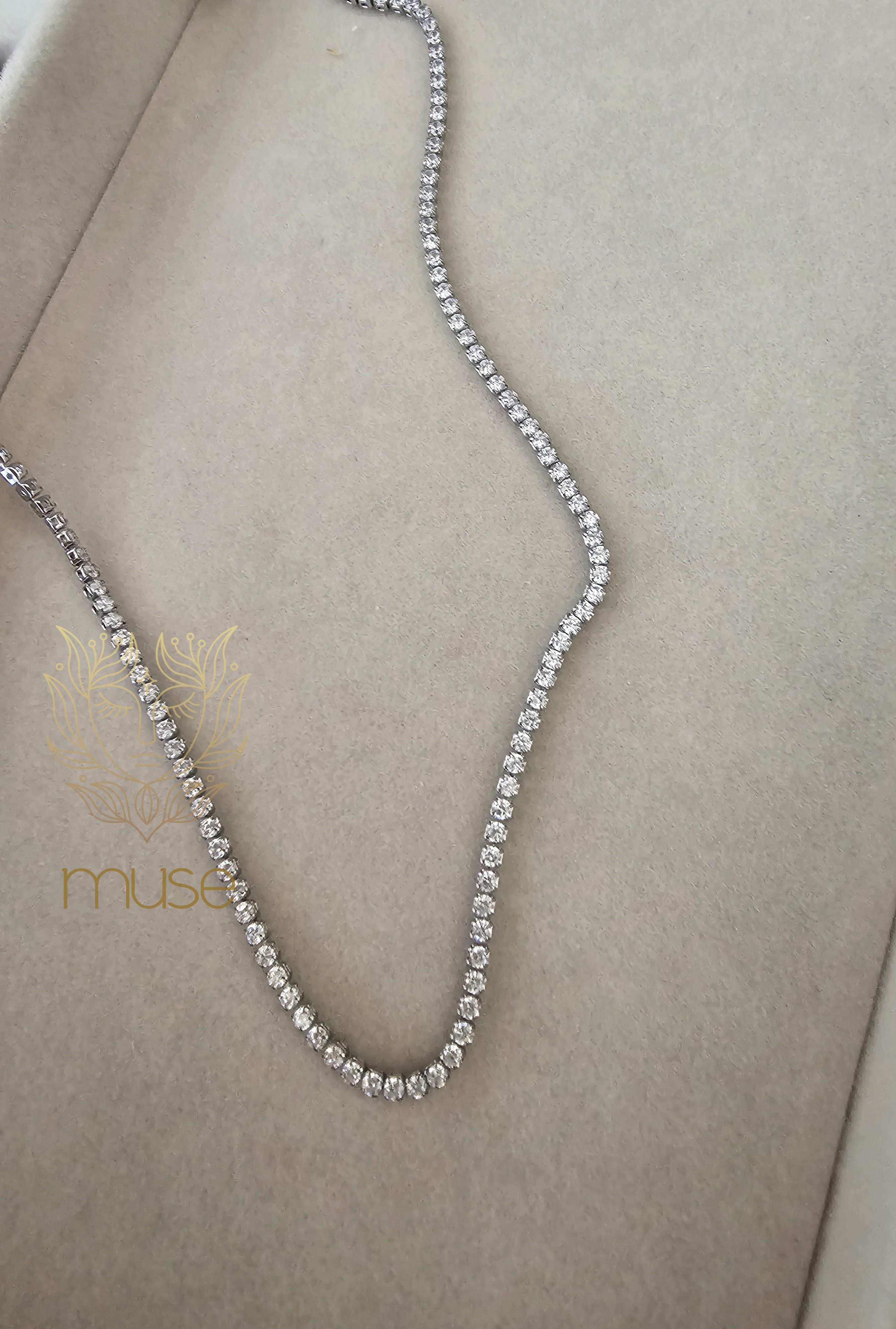 ROUND TENNIS NECKLACE