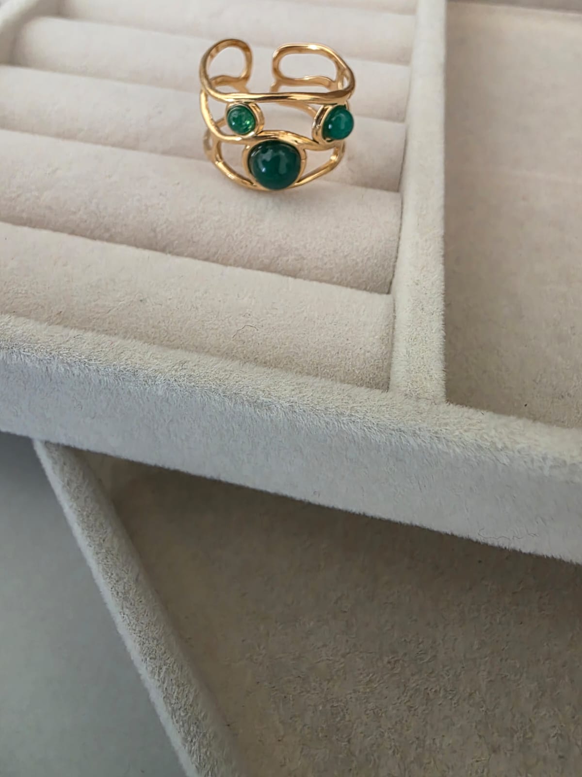 BOHEMIAN Green Stones RING 