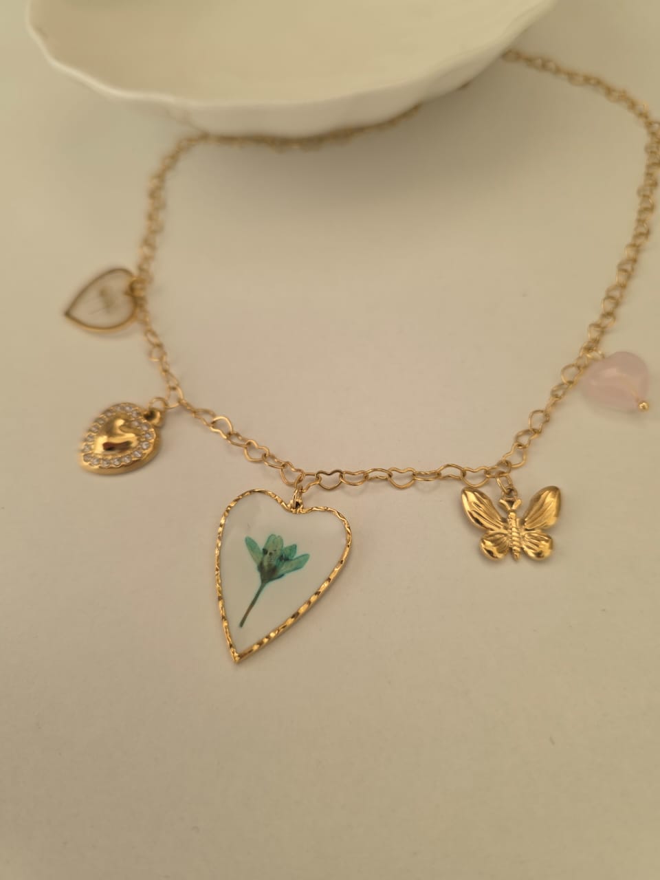 HEART CHARMS NECKLACE 
