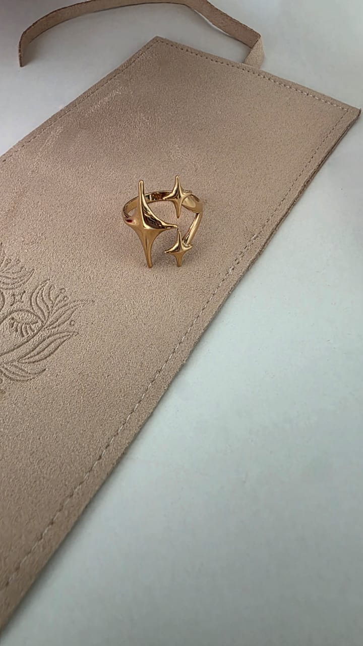 Modern Abstract Gold Ring