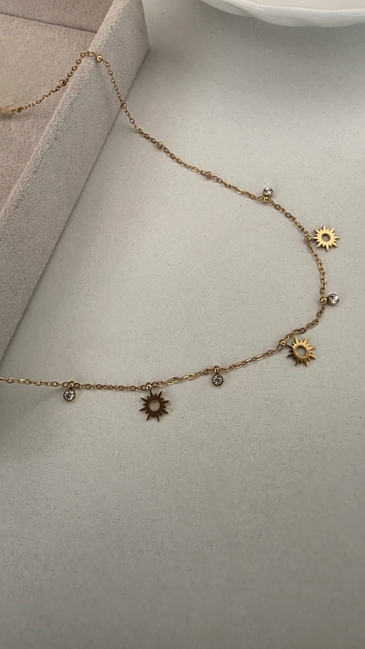 Sunflower Charm Necklace