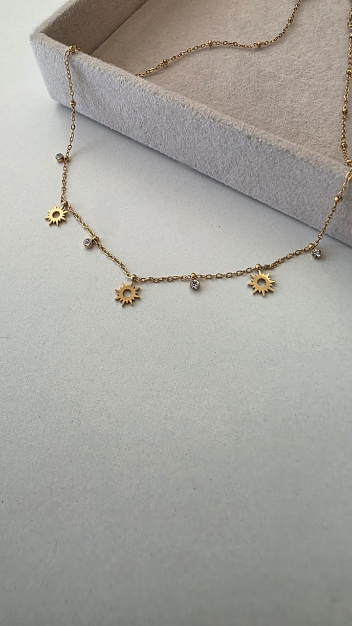 Sunflower Charm Necklace