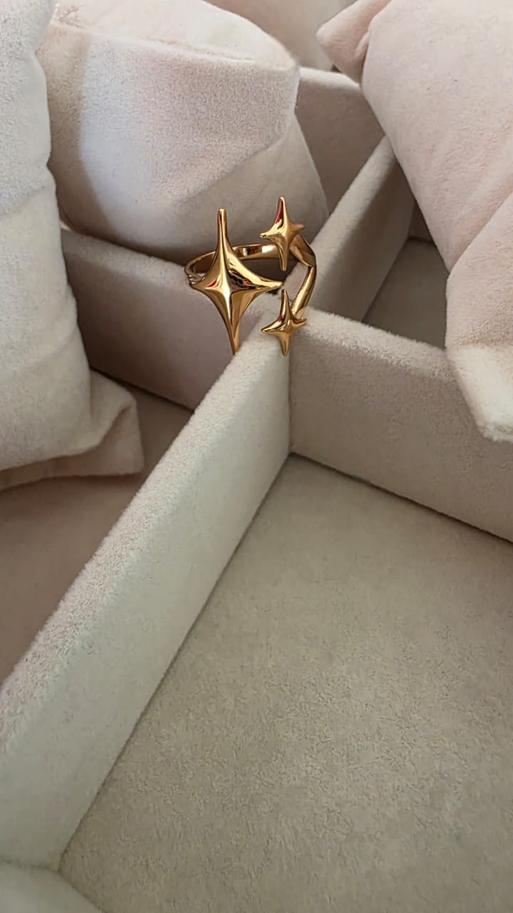 Modern Abstract Gold Ring