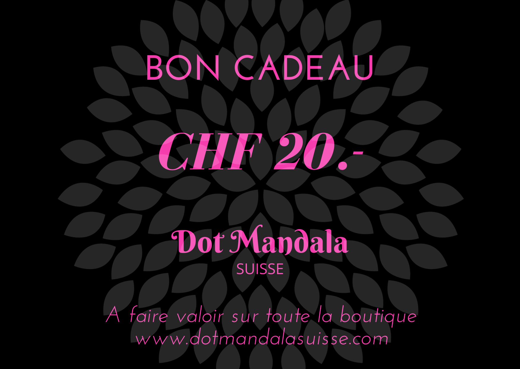 Bon cadeau CHF 20.-