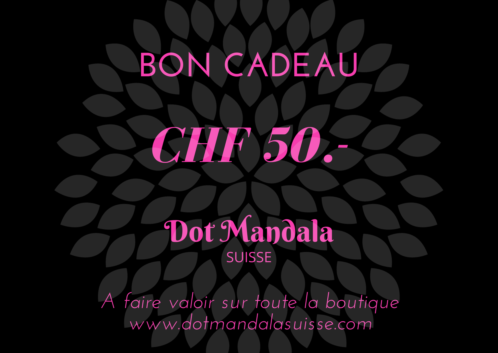 Bon cadeau CHF 50.-