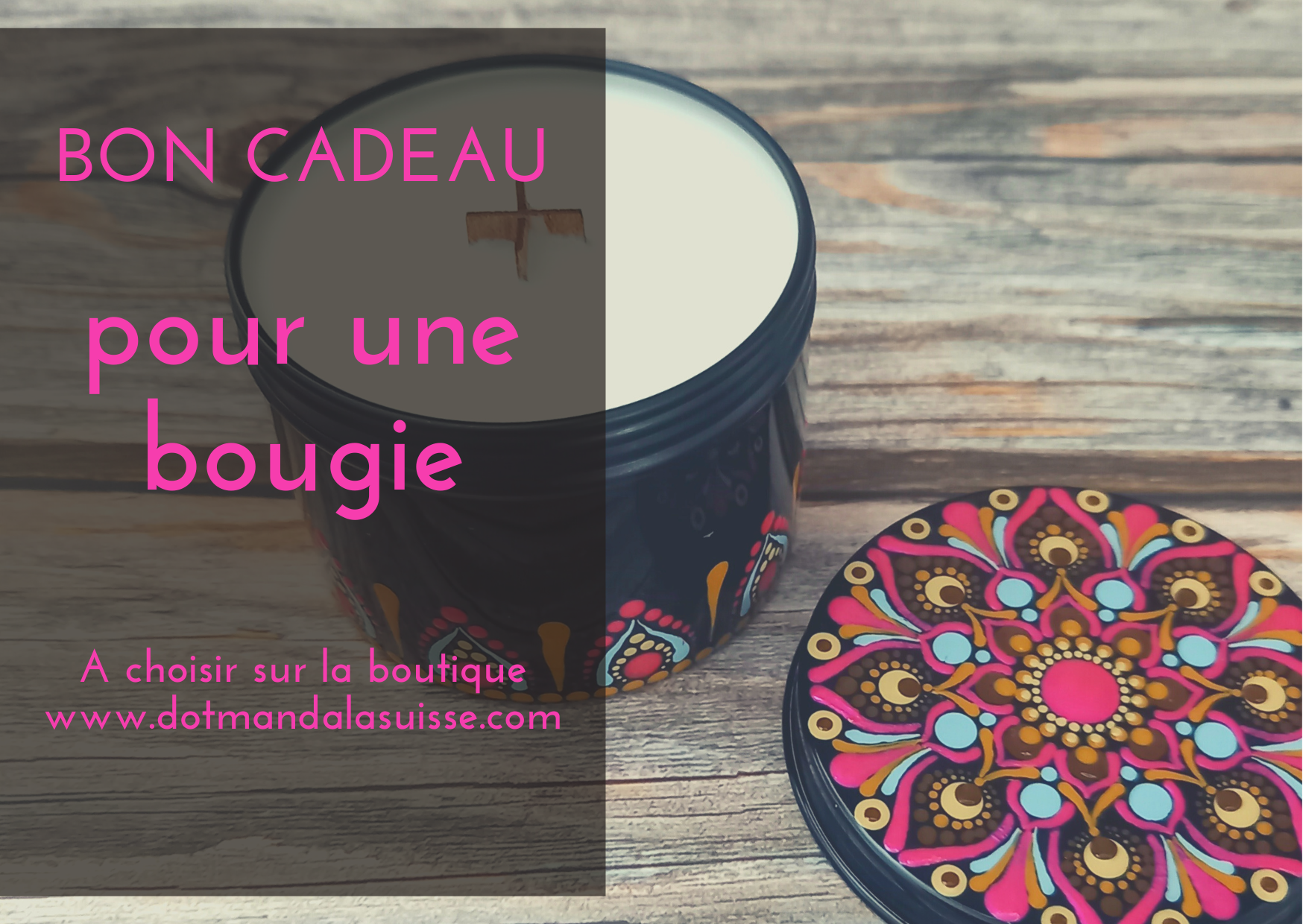 Bon cadeau pour une bougie parfumée