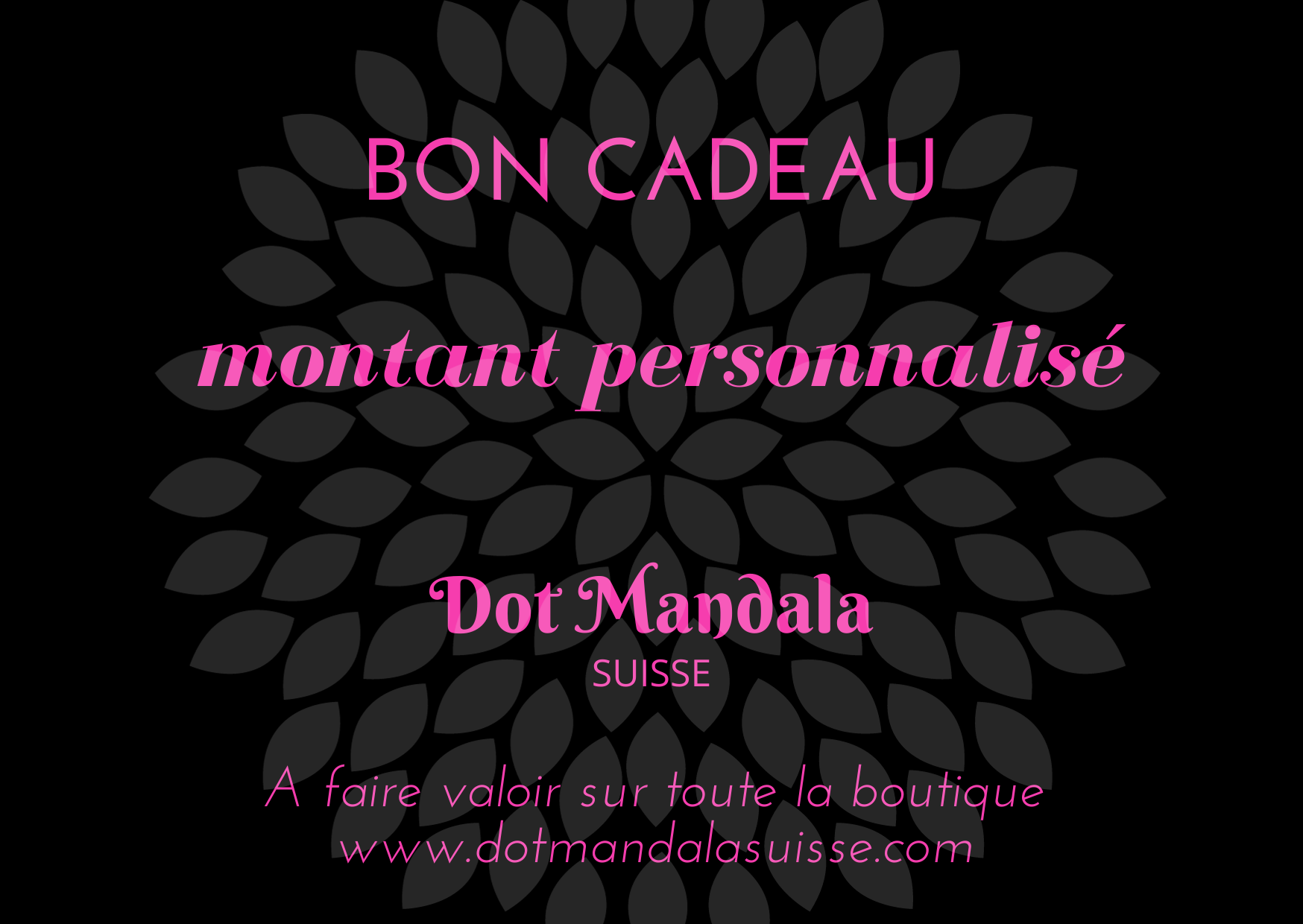 Bon cadeau personnalisable