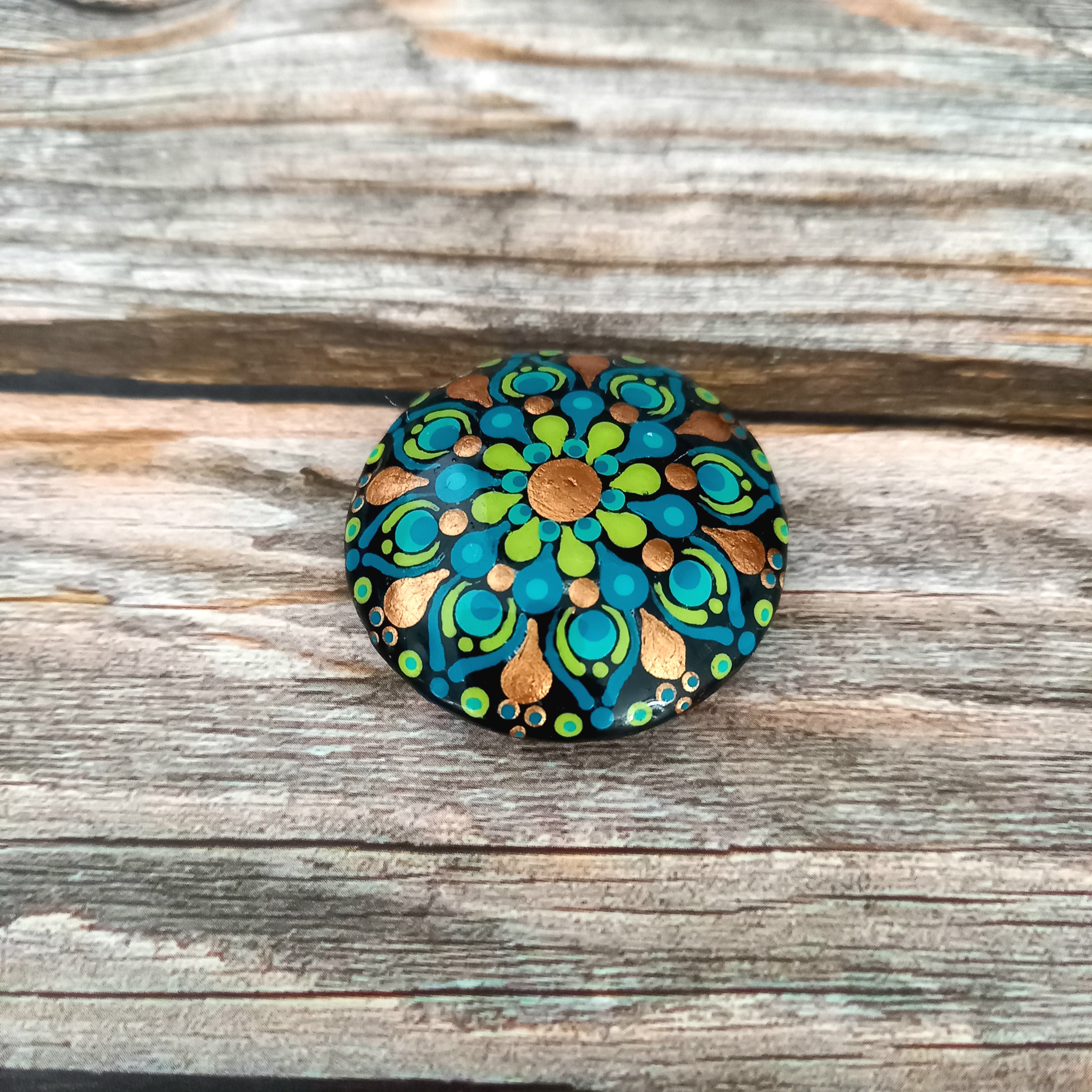 Magnet turquoise et vert