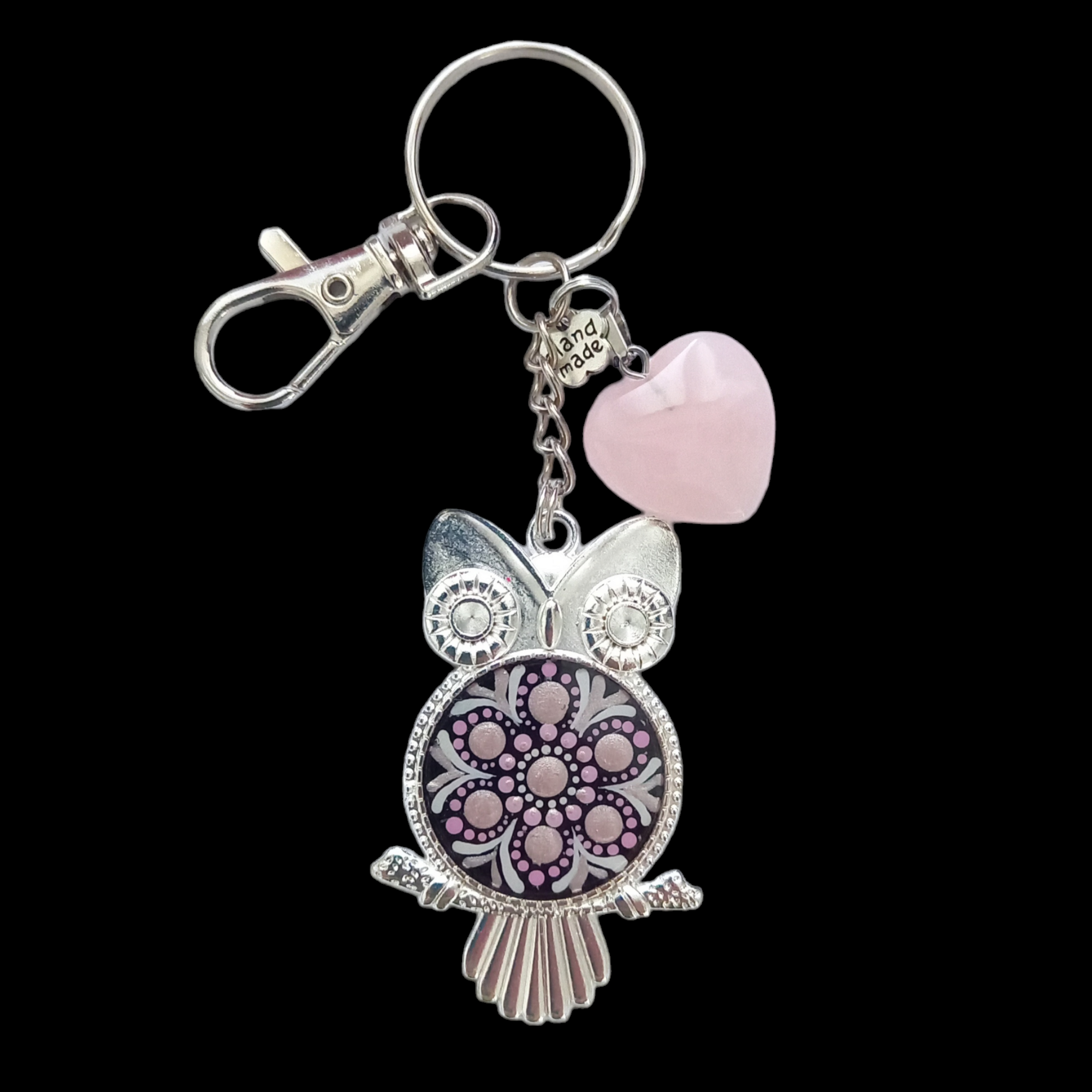 Porte-clés Quartz rose