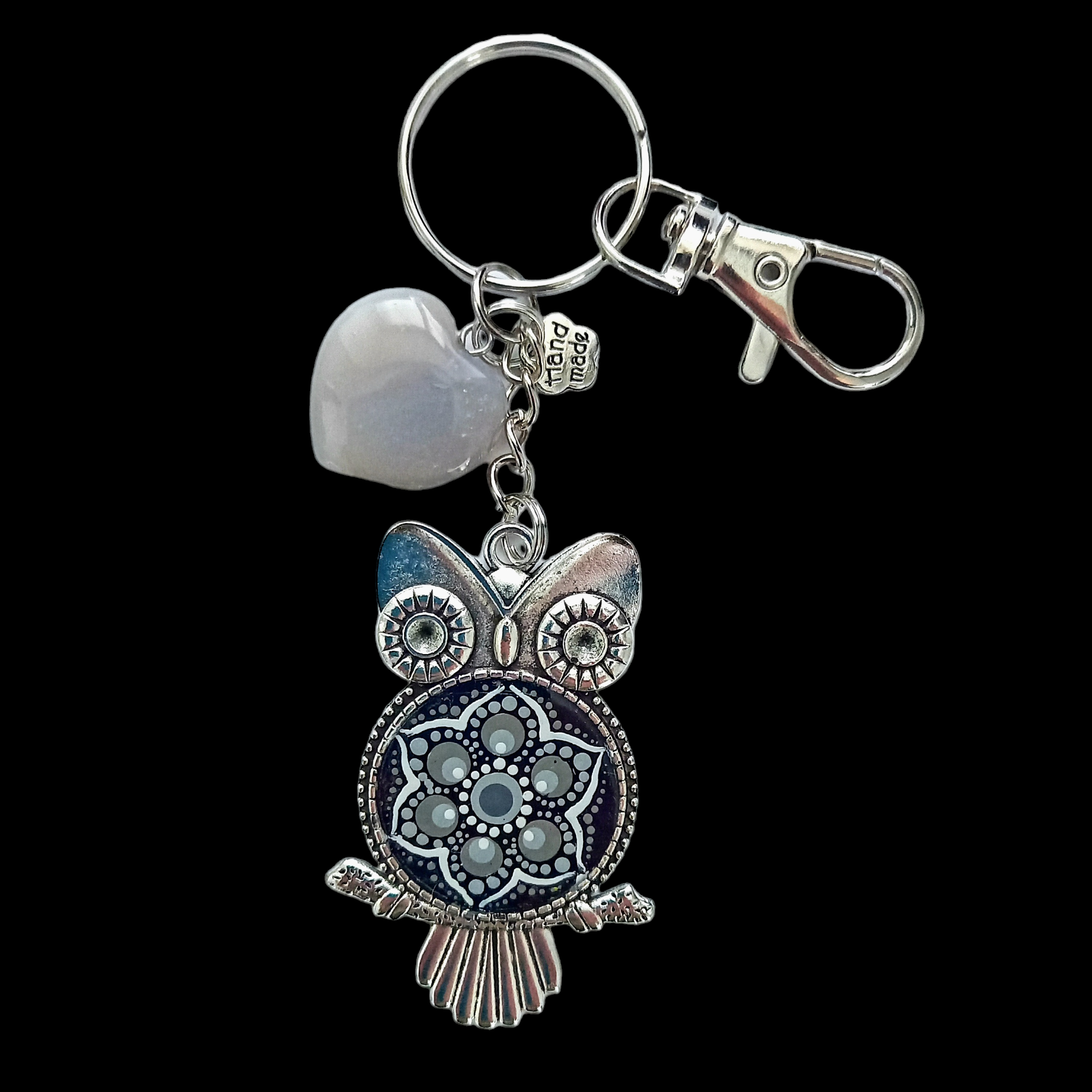 Porte-clés Agate grise 
