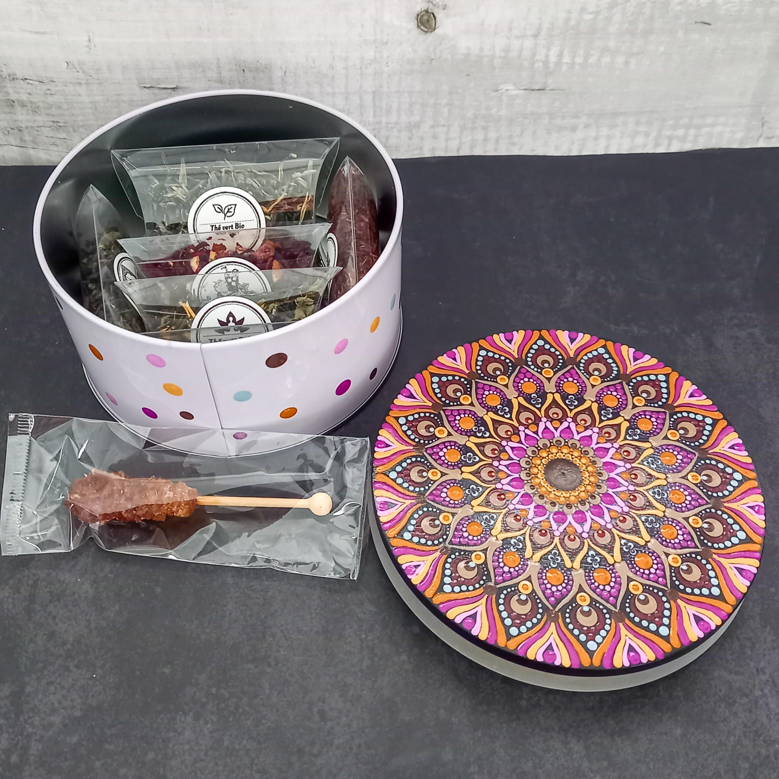 Boîte métal "Sablés" avec thés