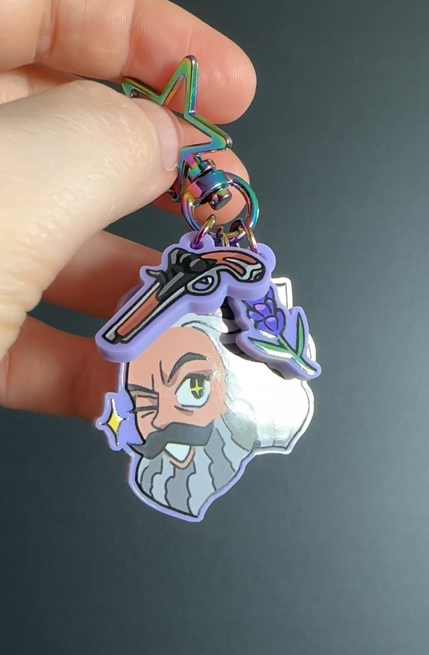 OFMD Colored Acrylic Head Keychains