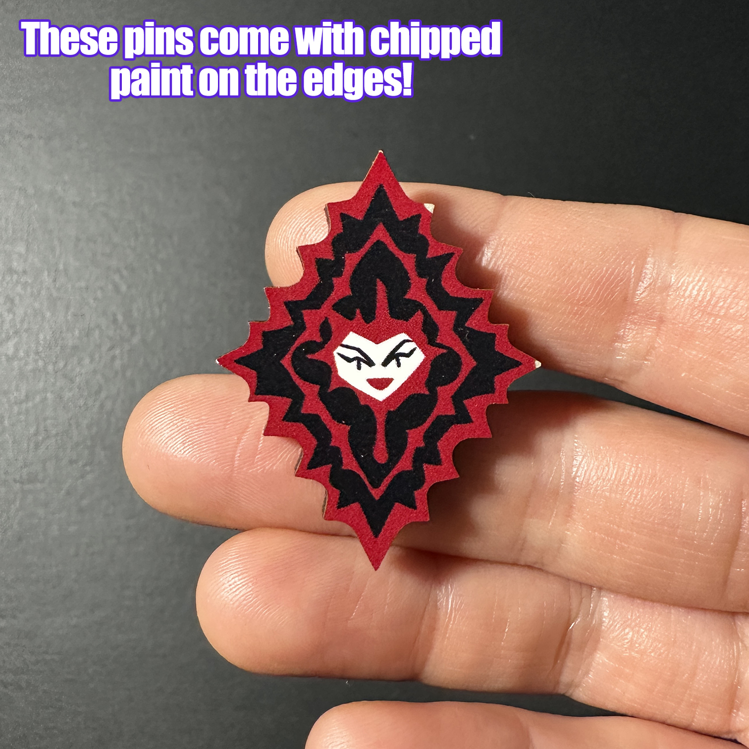 B Grade: Spiky Heart Pin