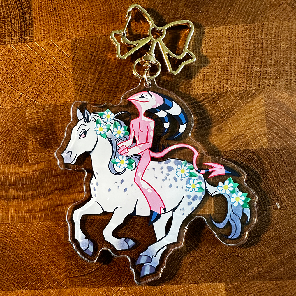 Blitzo horse keychain
