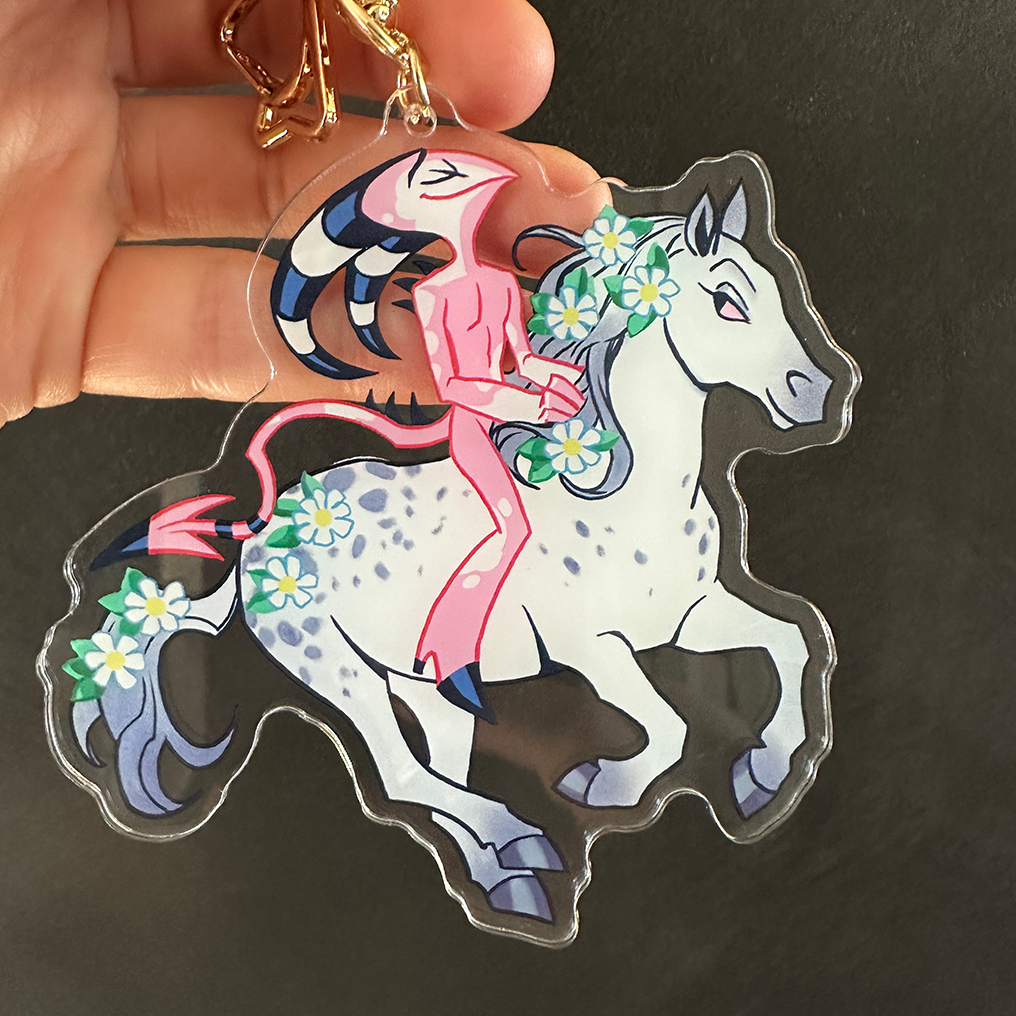 Blitzo horse keychain