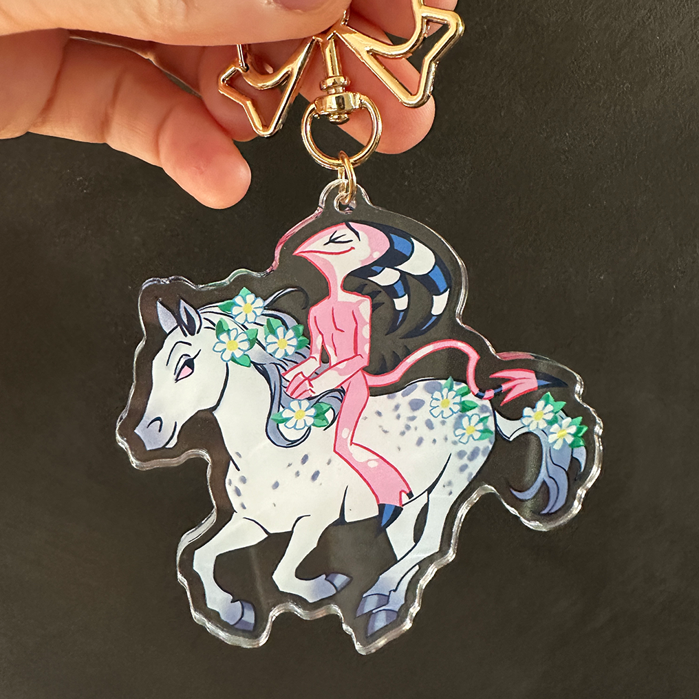Blitzo horse keychain