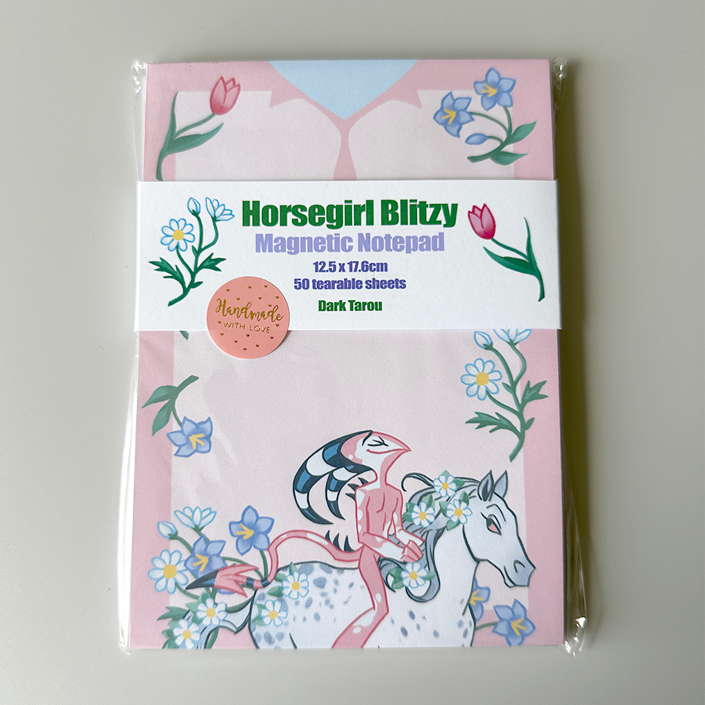 Blitzo horse magnetic notepad