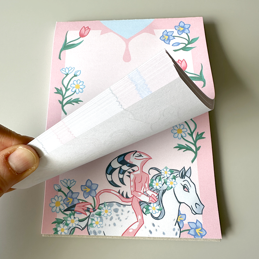 Blitzo horse magnetic notepad