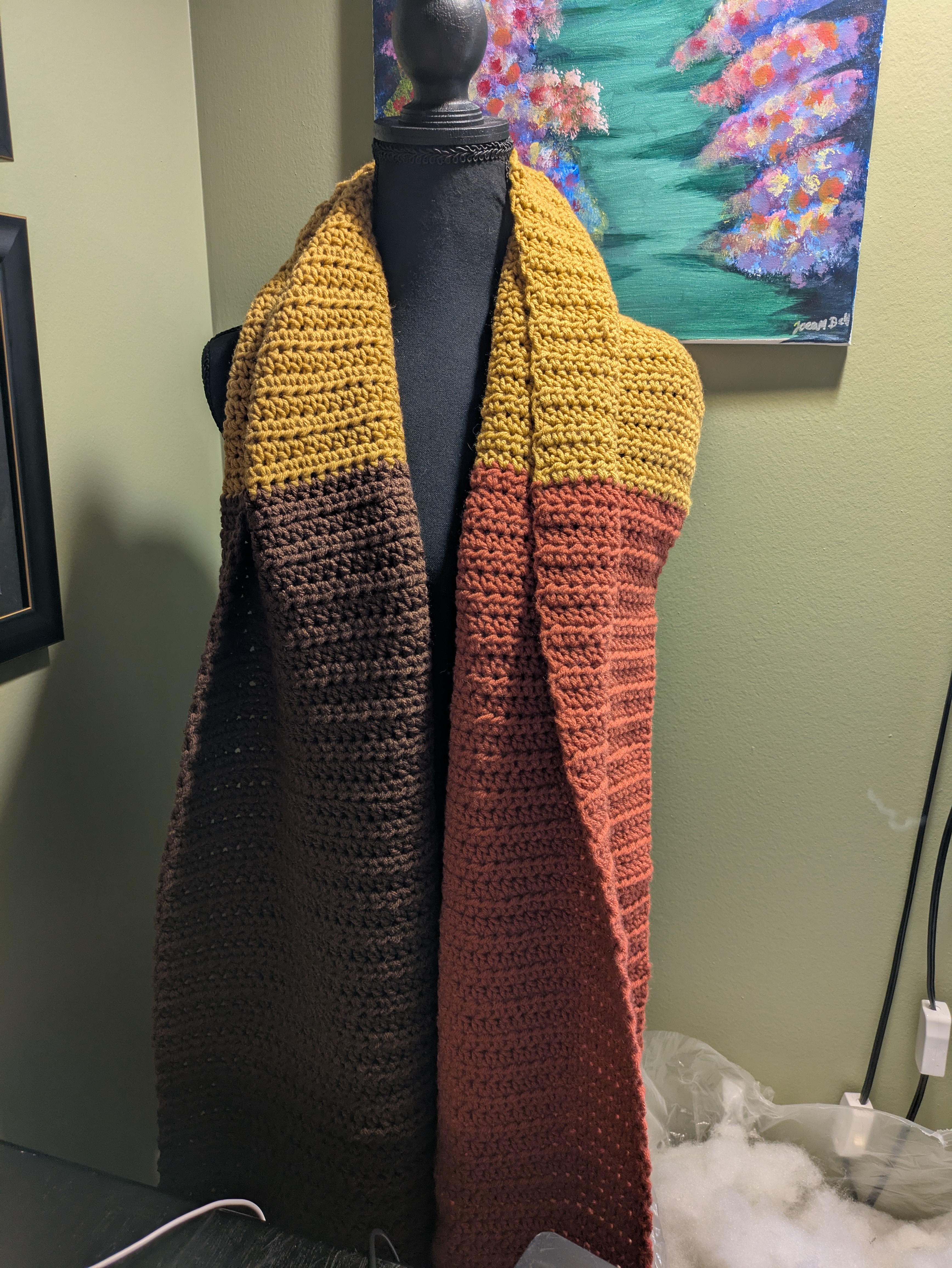 Multicolored Oversized Fall Scarf