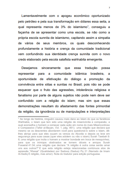 Uma Nova Análise das Doutrinas e Crenças wahhabi 