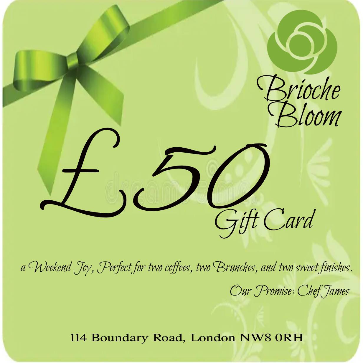 Brioche Bloom £10, £20, £50 Gift Card