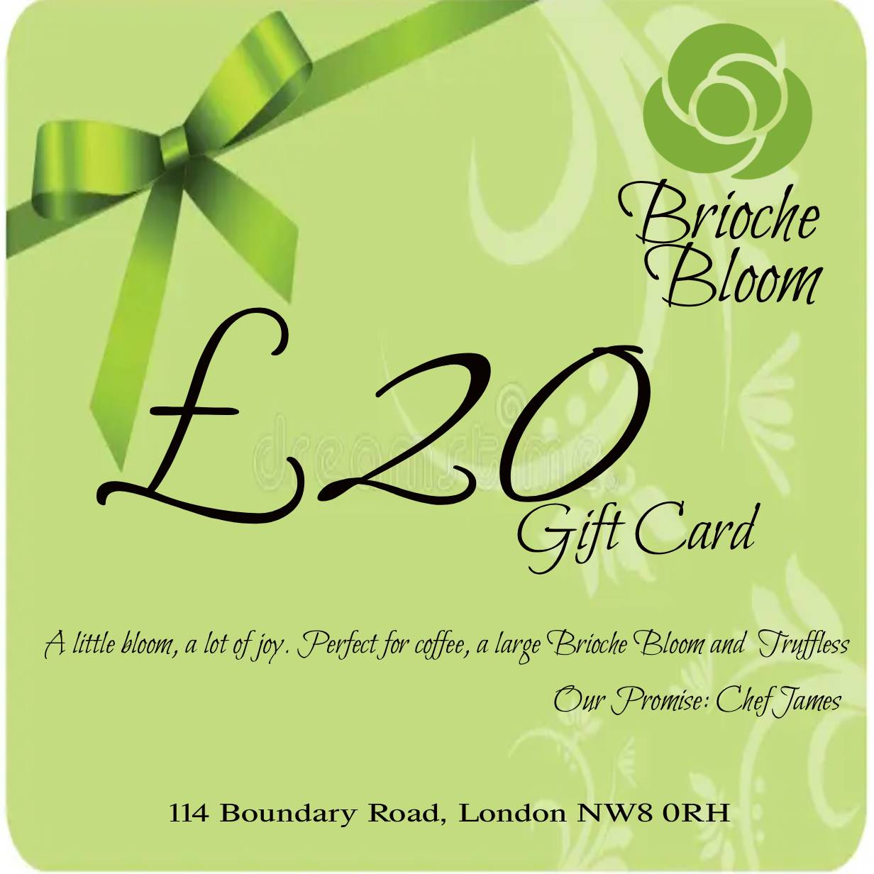 Brioche Bloom £10, £20, £50 Gift Card