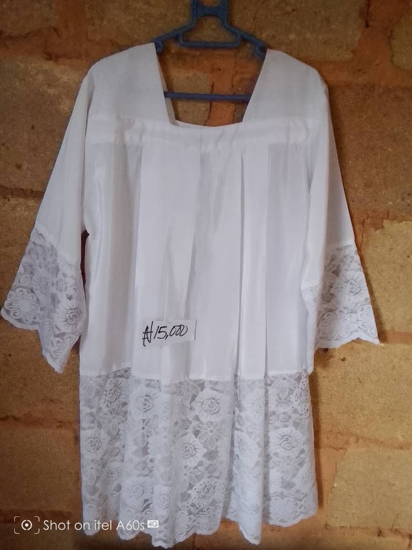 Traditional White Alb with Lace