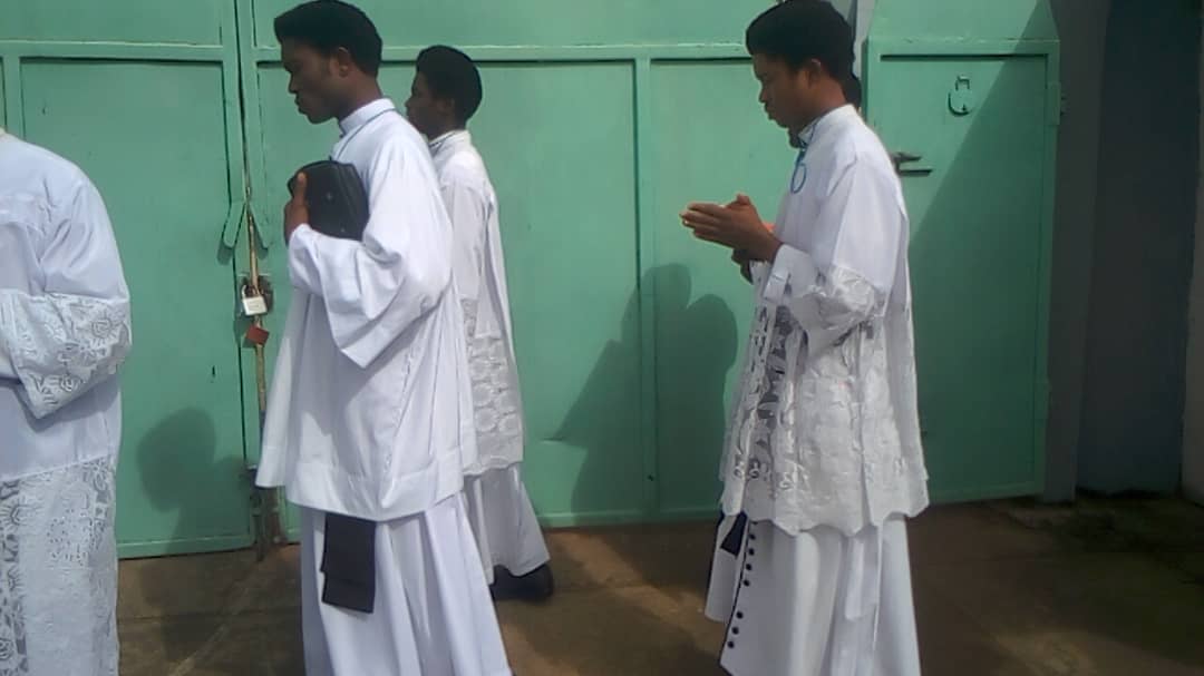 Traditional White Alb with Lace