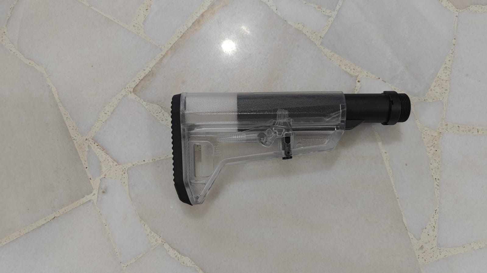 Clear MOE Stock with metal Buffer tube