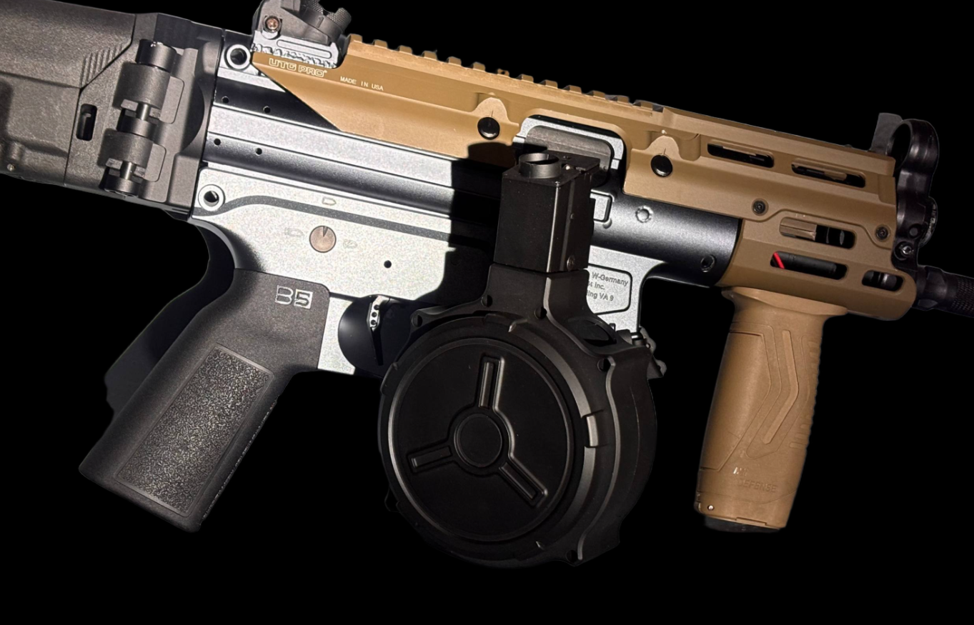 MP5 /9mm DRUM MAGAZINE [SPRING LOADED]