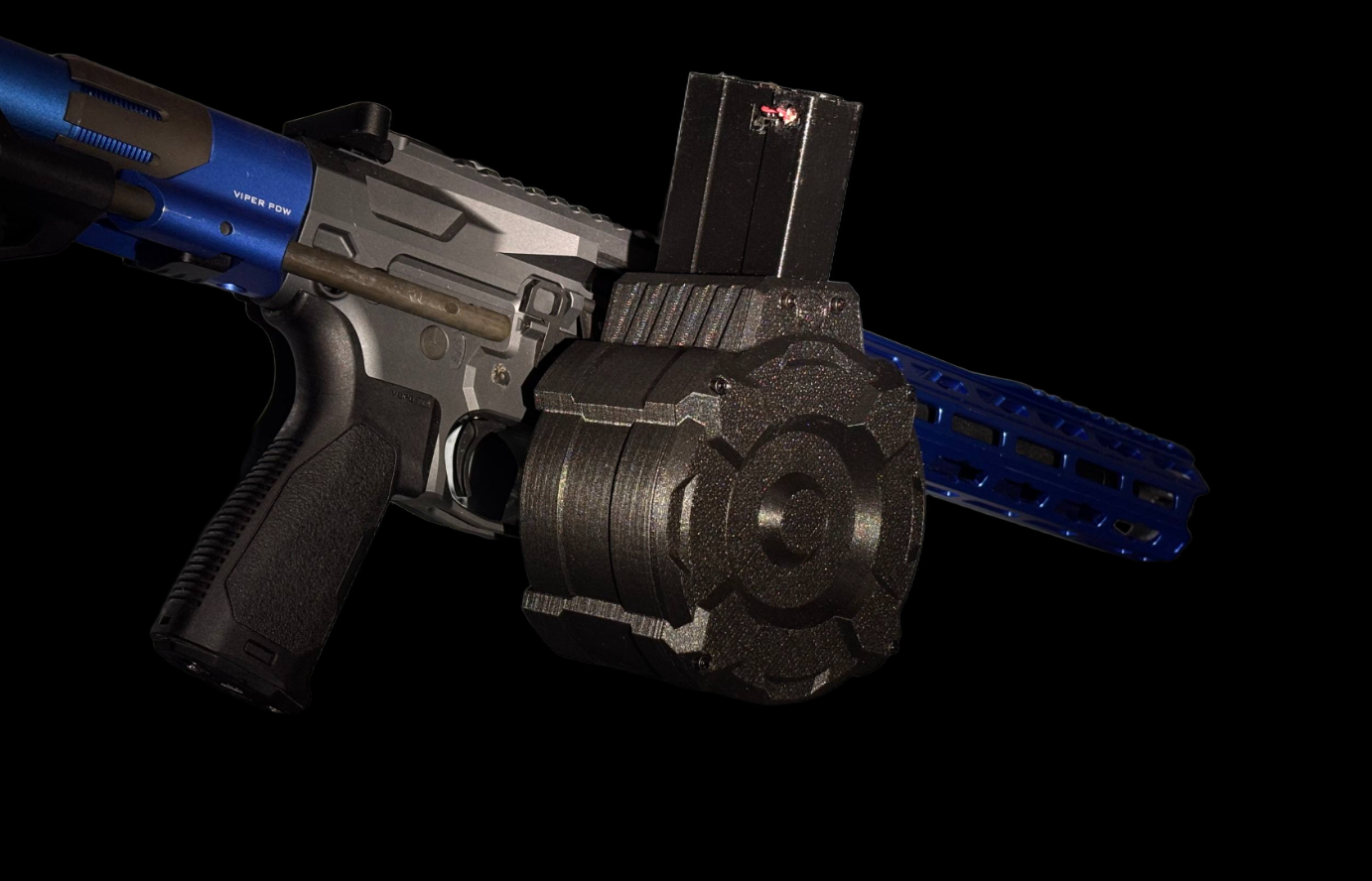 3DP 5.56 DRUM MAGAZINE [SPRING LOADED]