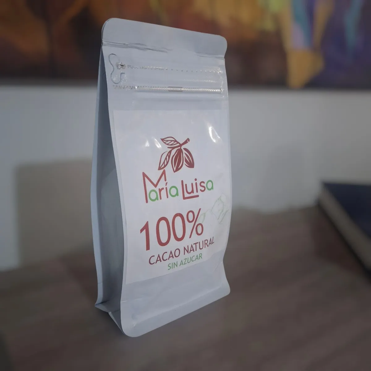 100% Cacao natural Maria Luisa presentación 150 grs