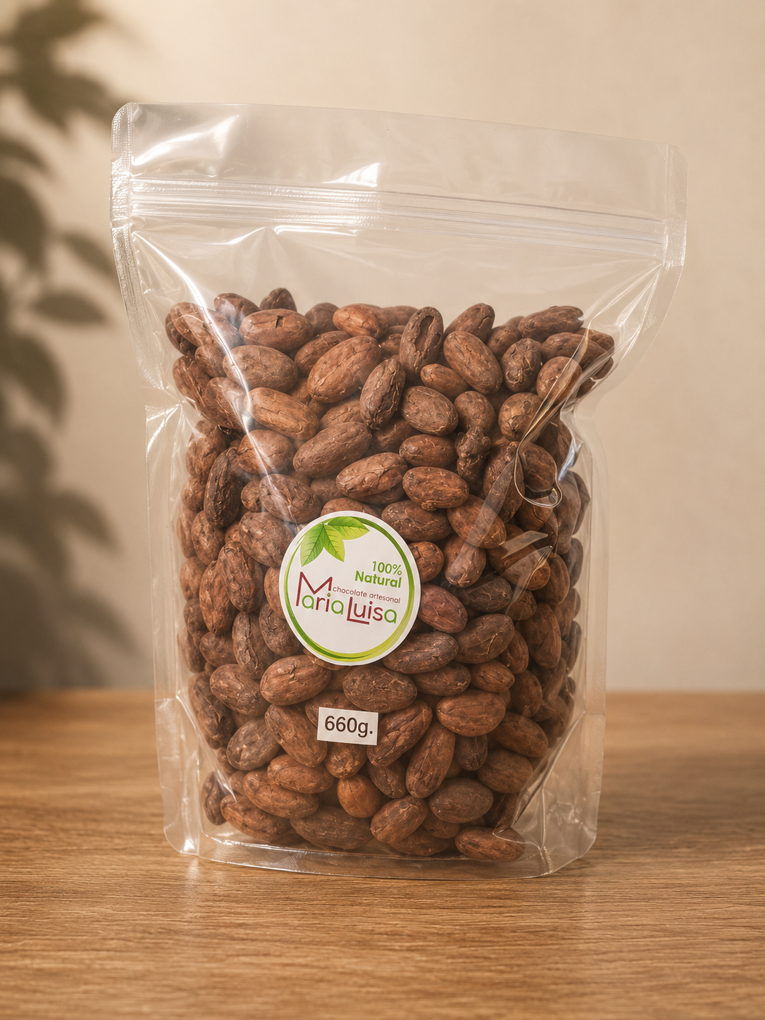 Granos de Cacao Tostado 100% natural 660g