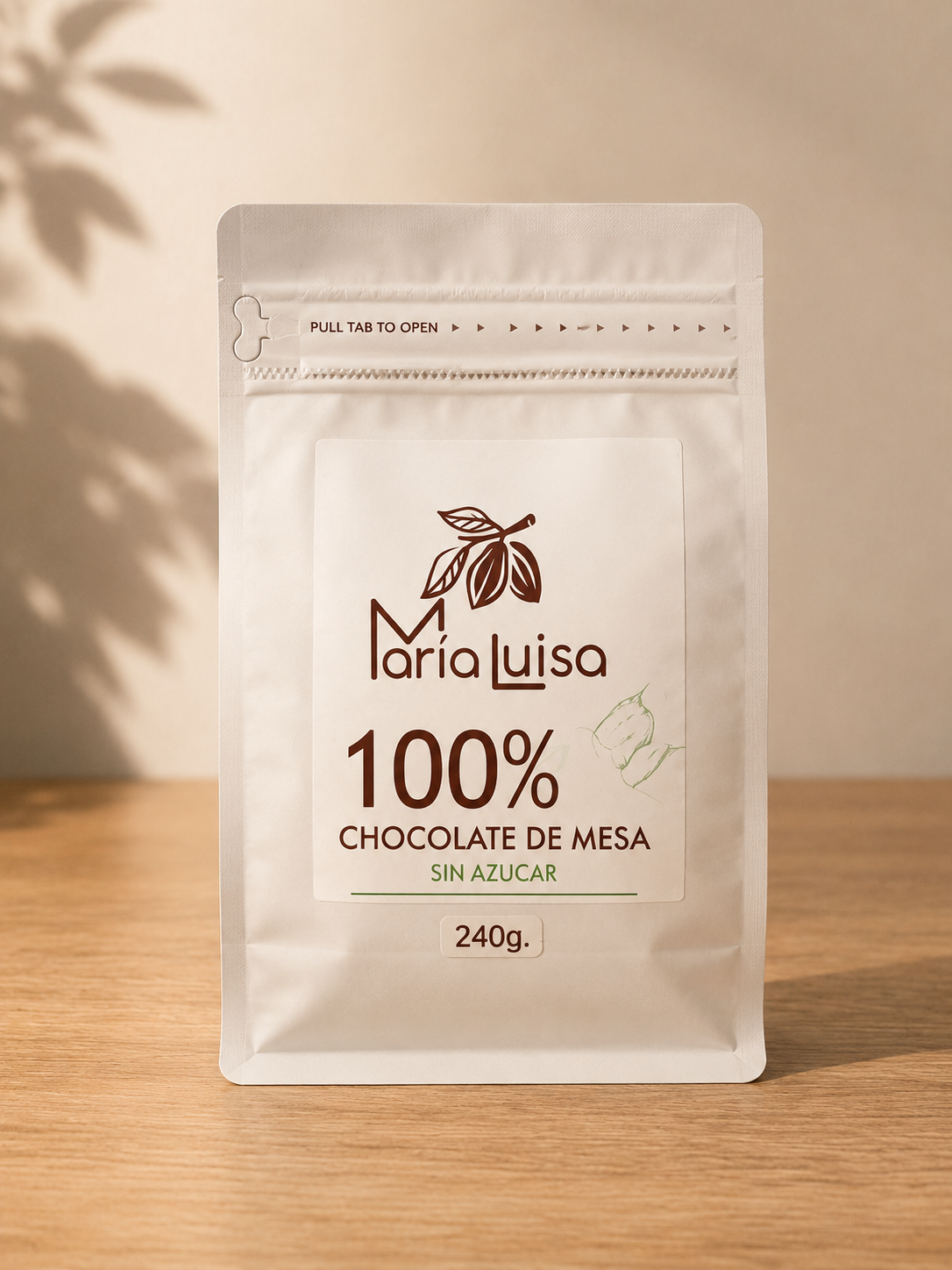 Chocolate de Mesa 100% Sin Azúcar 240
