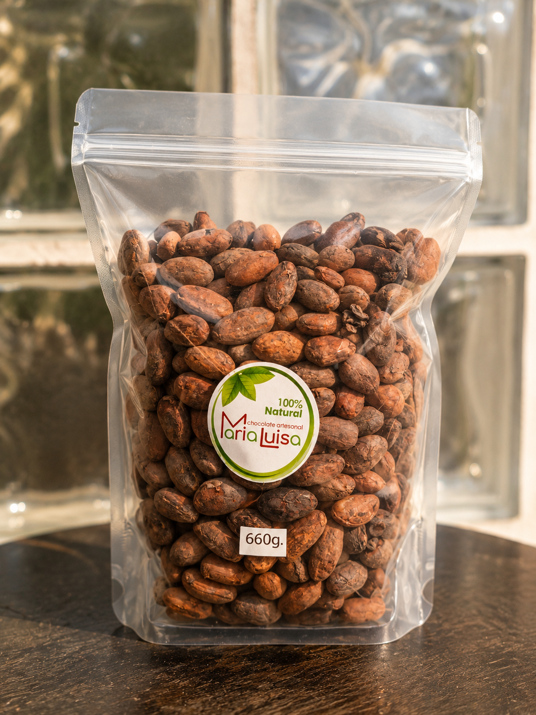 Granos de Cacao Tostado 100% natural 660g