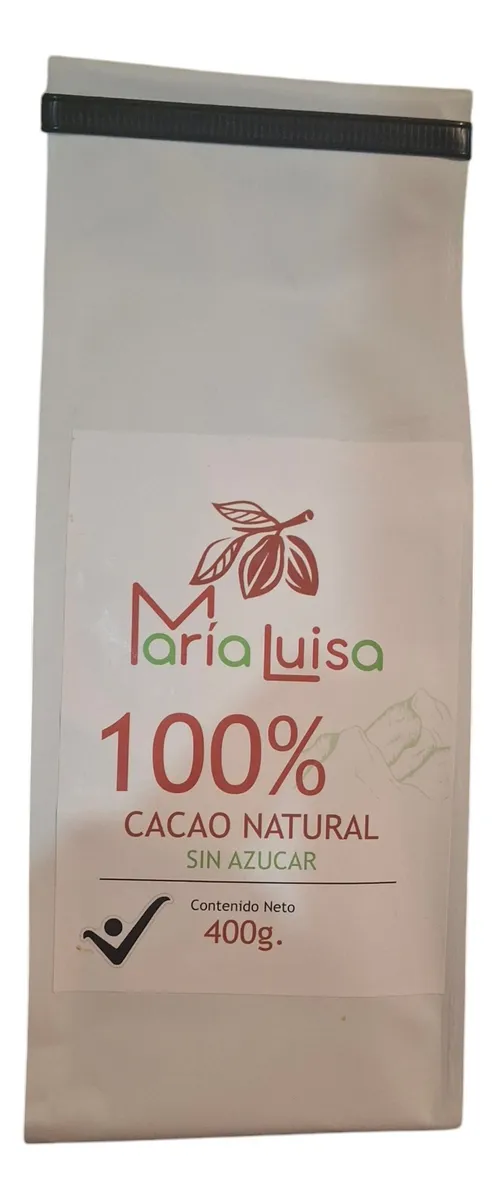 Cacao sin azúcar 100% Maria Luisa chocolate de mesa