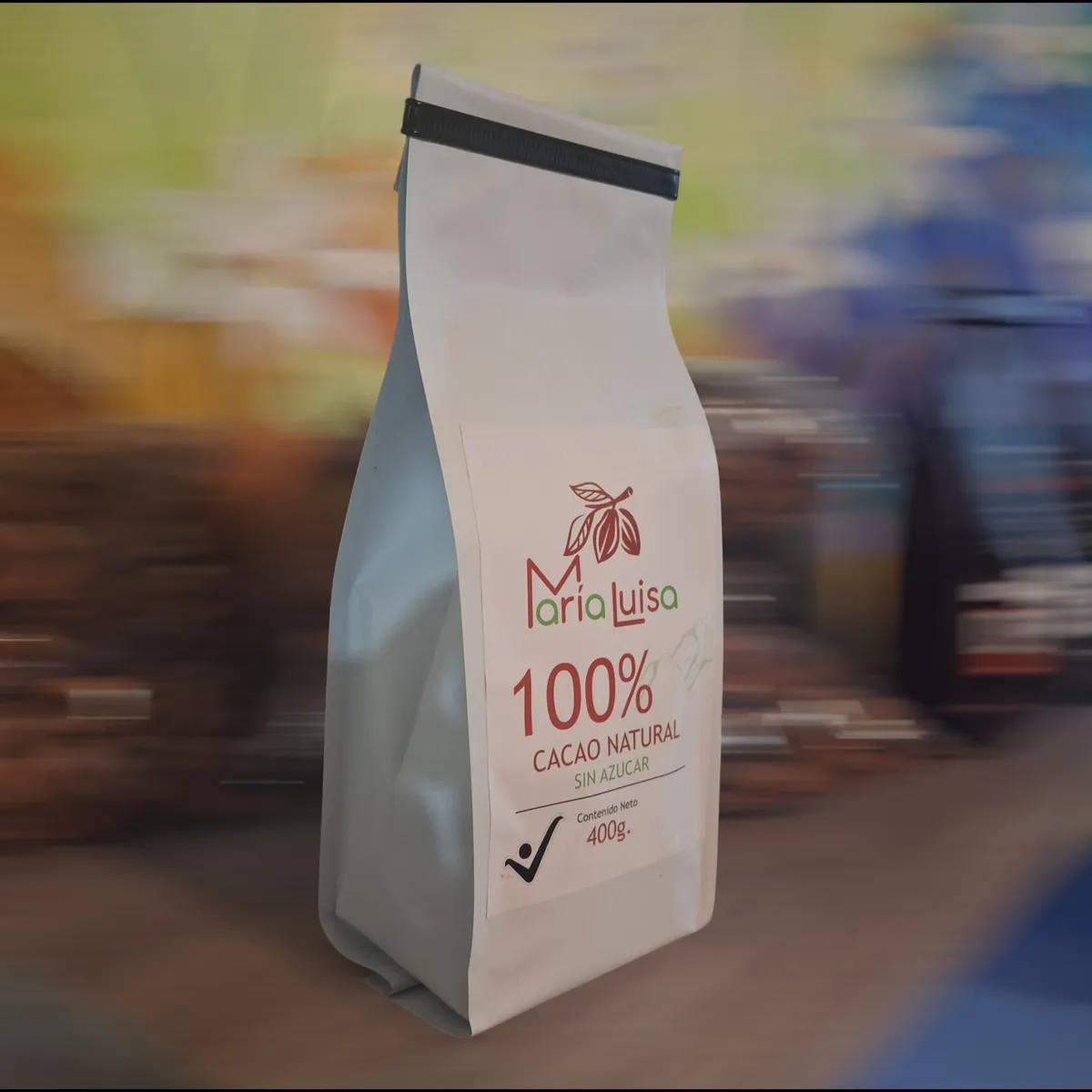 Cacao sin azúcar 100% Maria Luisa chocolate de mesa