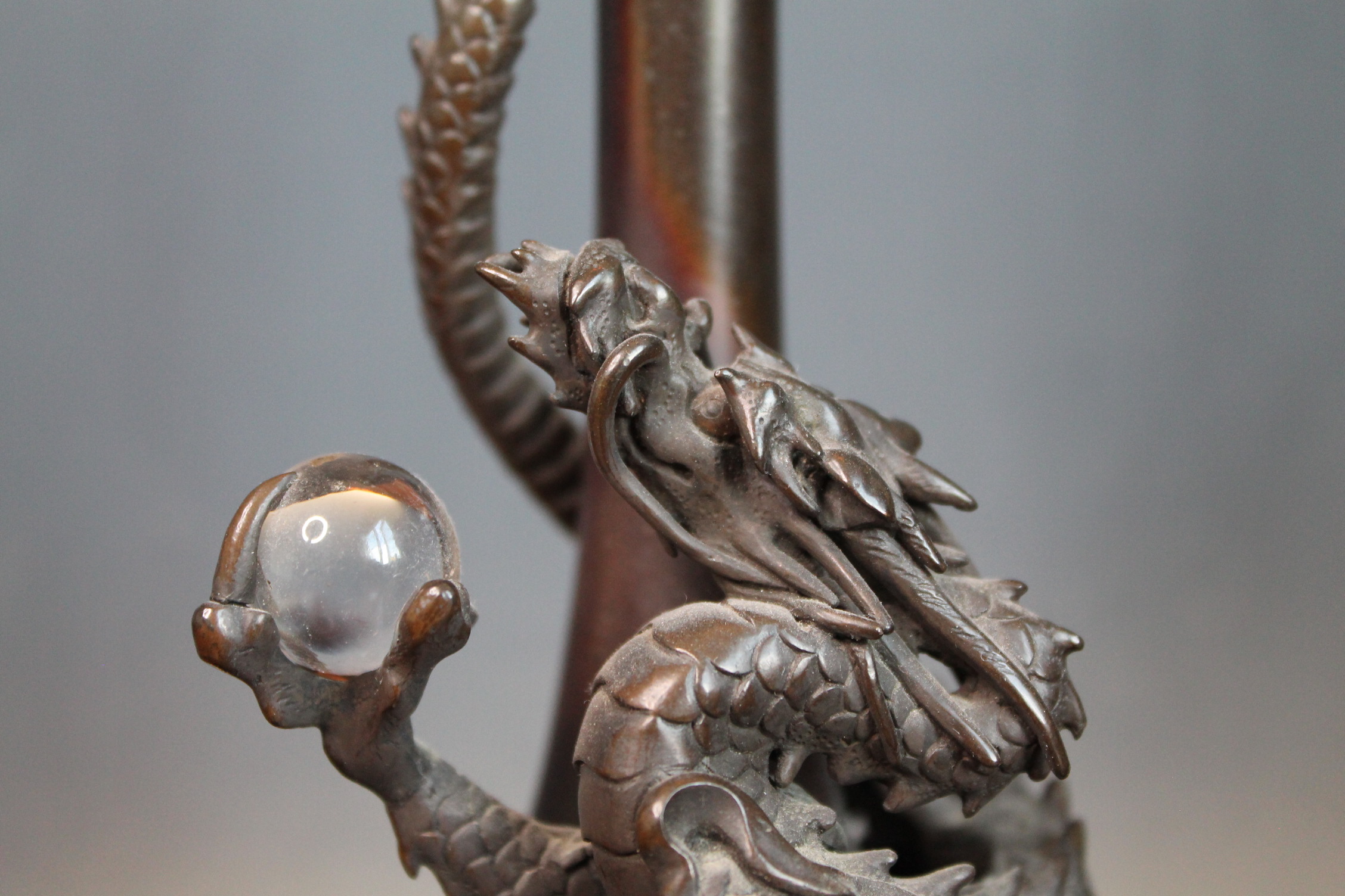 Japanese Bronze Dragon Vases