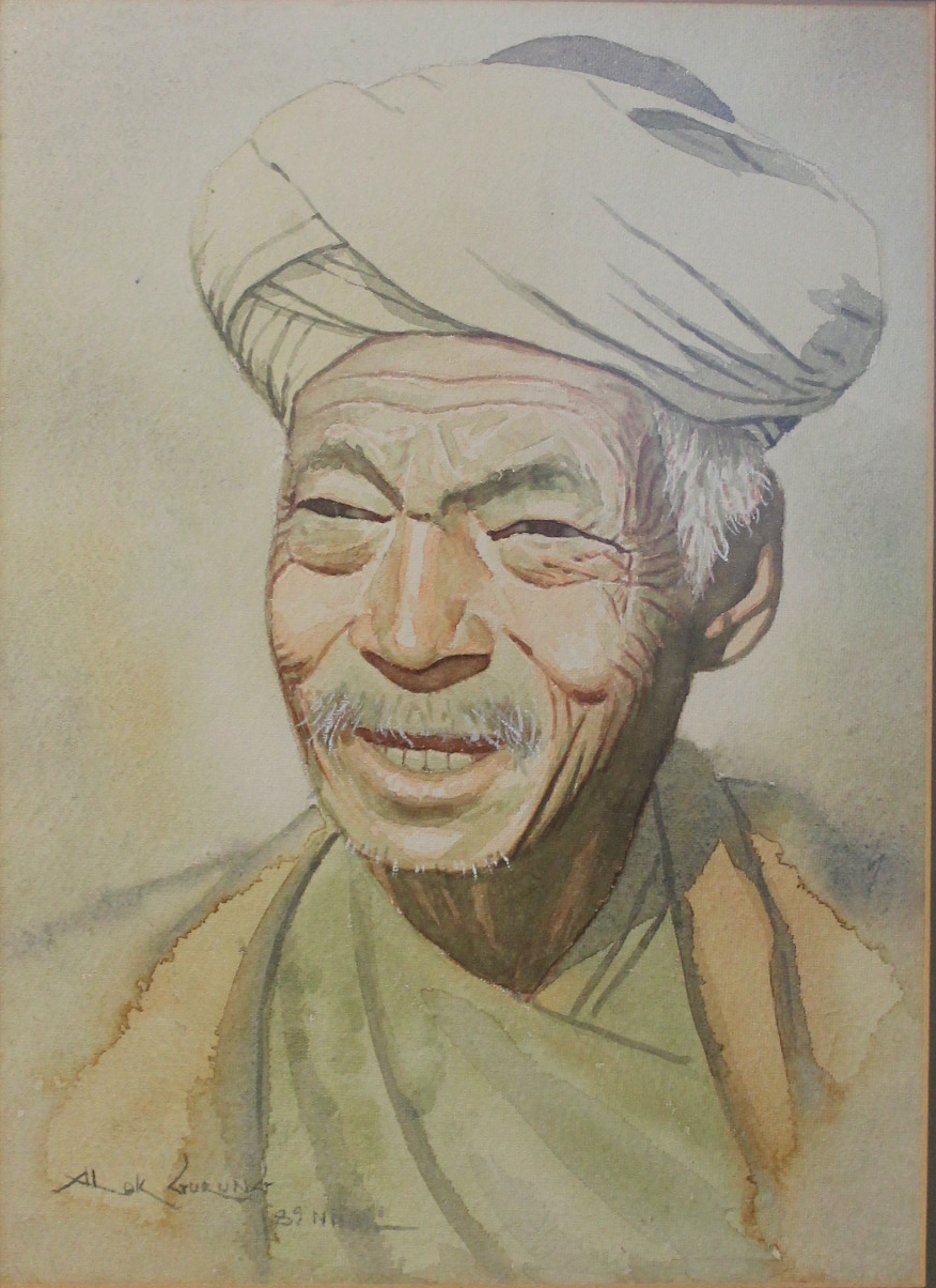 Alok Gurung. Watercolour. circa 1990