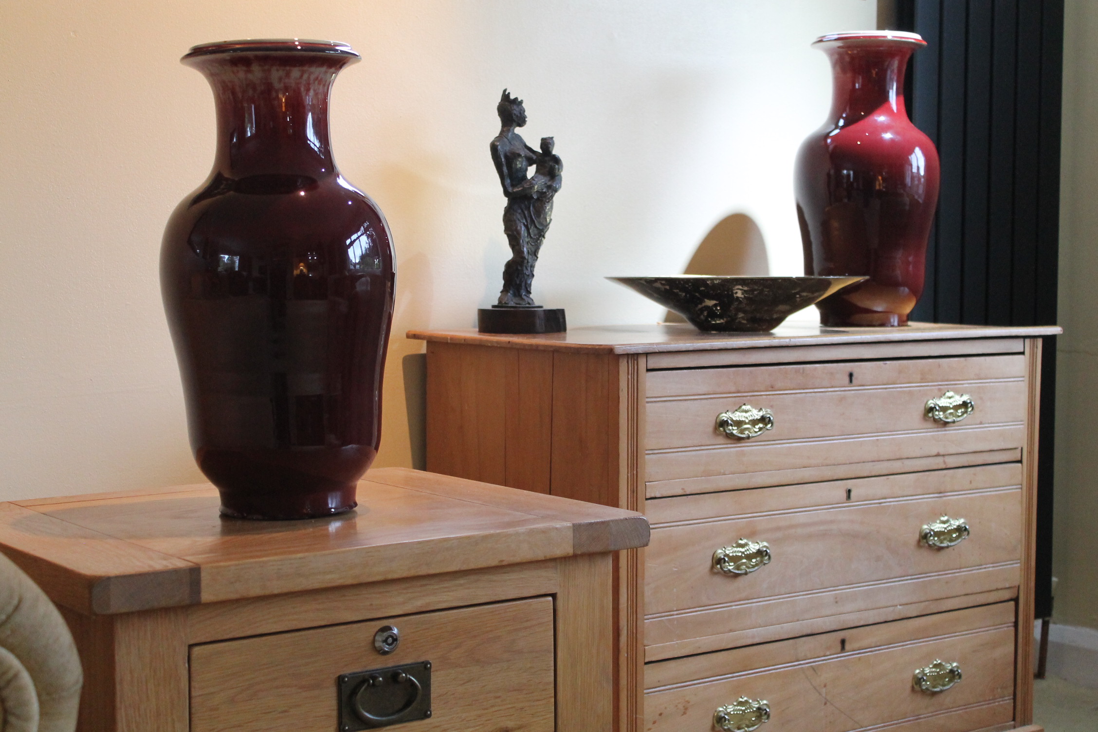 Chinese Qing Dynasty "Ox blood" vase (pair available)